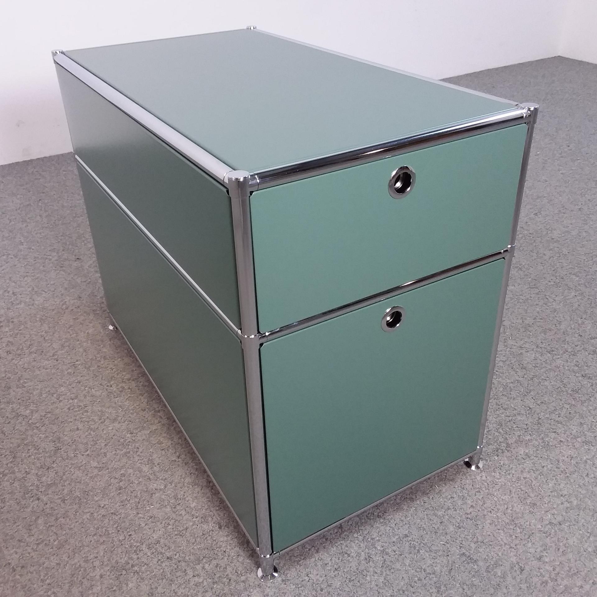 Conteneur sur pied System4, Vert foncé, sans cylindre de fermeture, Nouveau - idéal pour un rangement facile