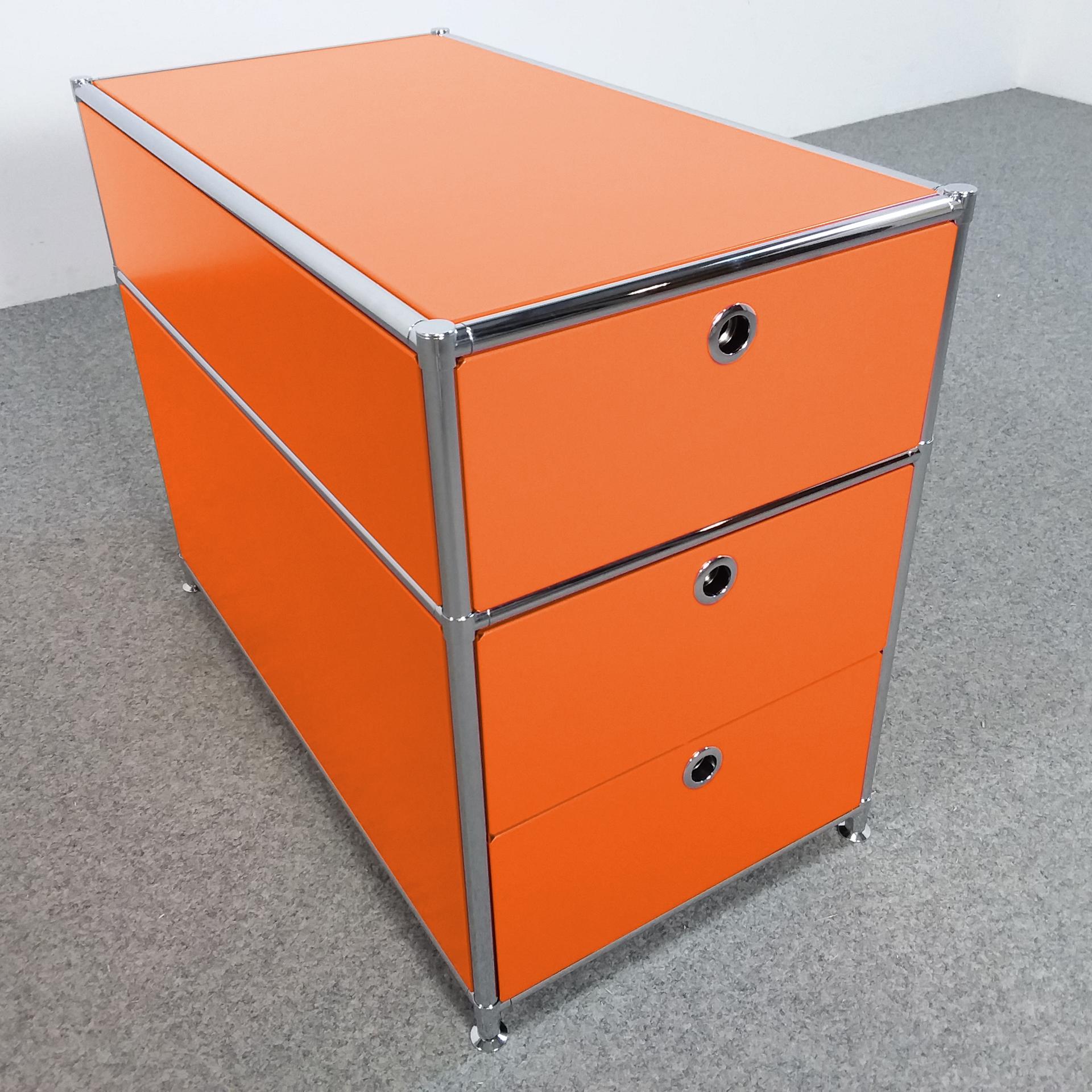 Standcontainer System4, Orange, ohne Schliesszylinder, Neu – Ideal für leichte Aufbewahrung