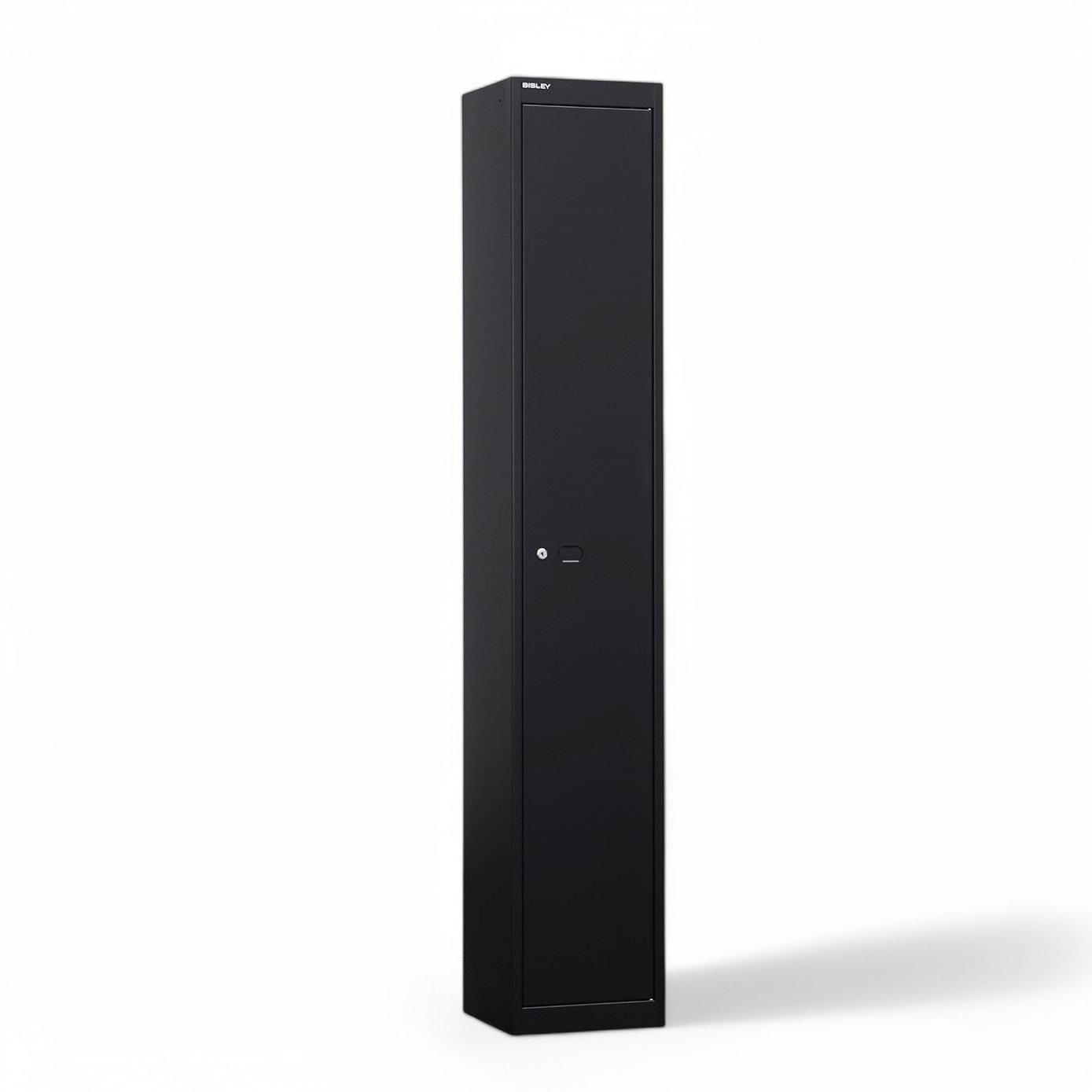 Wardrobe cabinets Bisley Office (Black, New, 1 door, With key)