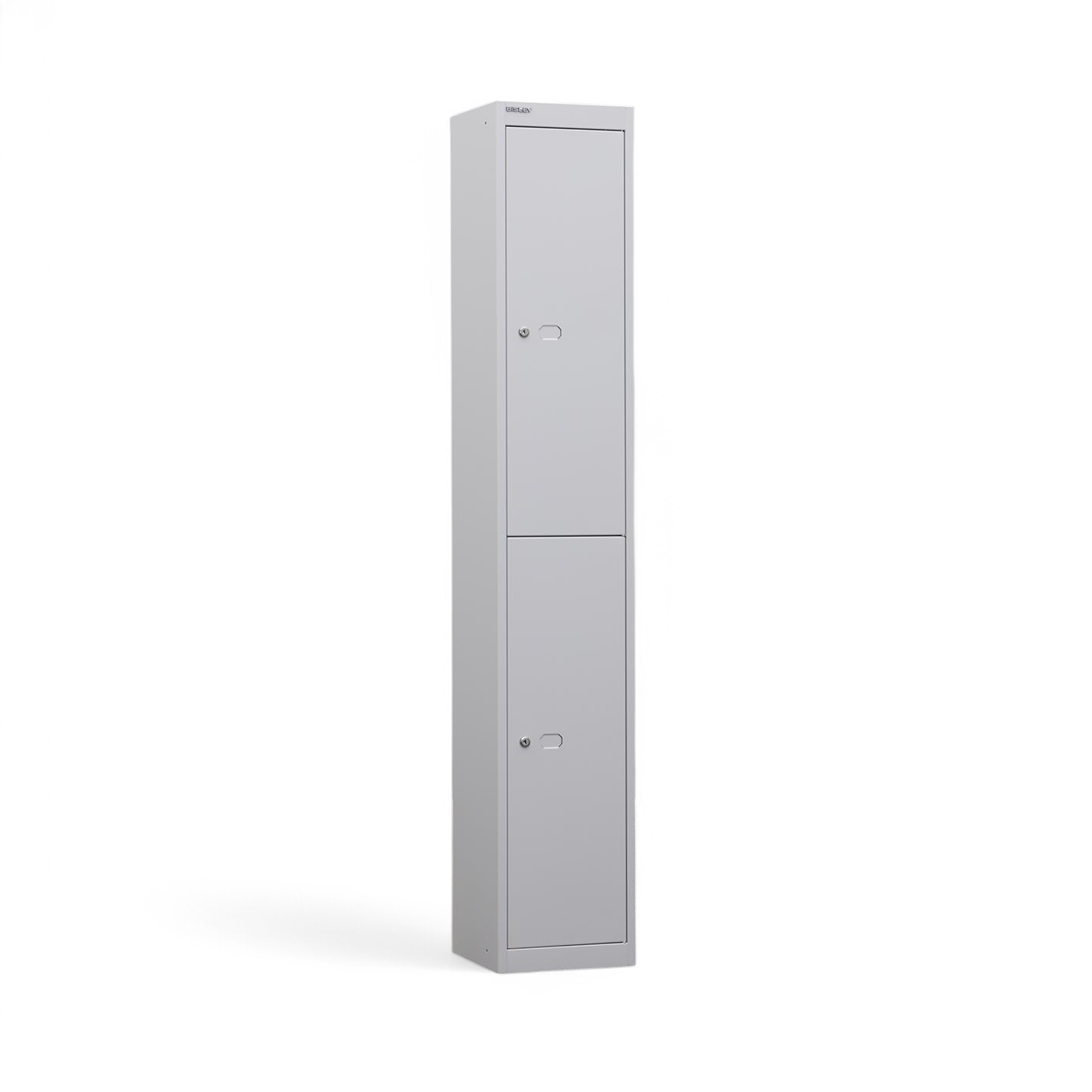 Armoires vestiaires Bisley Office Gris clair, avec clé, 31.0 x 180.0 x 31.0 cm, Nouveau