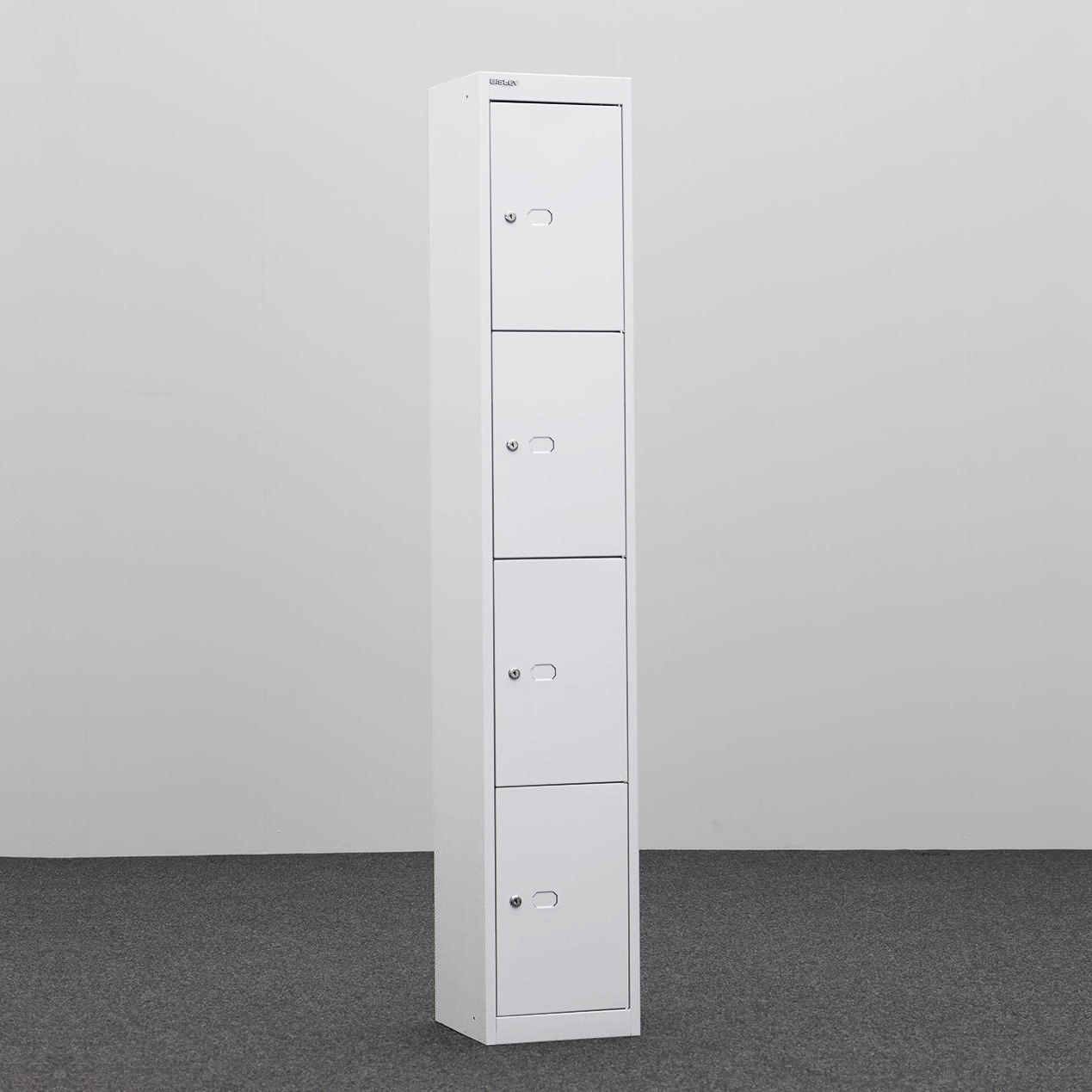 Armoires vestiaires Bisley Office (Blanc, Bon, 4 portes, Avec clé)