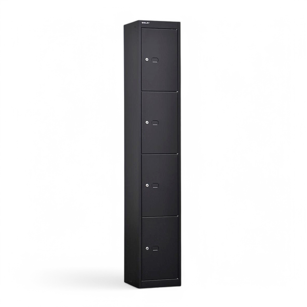 Armoires vestiaires Bisley Office Noir, avec clé, 31.0 x 180.0 x 31.0 cm, Nouveau