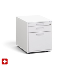 Rollcontainer Tradingzone Proline (Neu, Weiss, mit Schlüssel, mit Hängeregister & Stauraum)