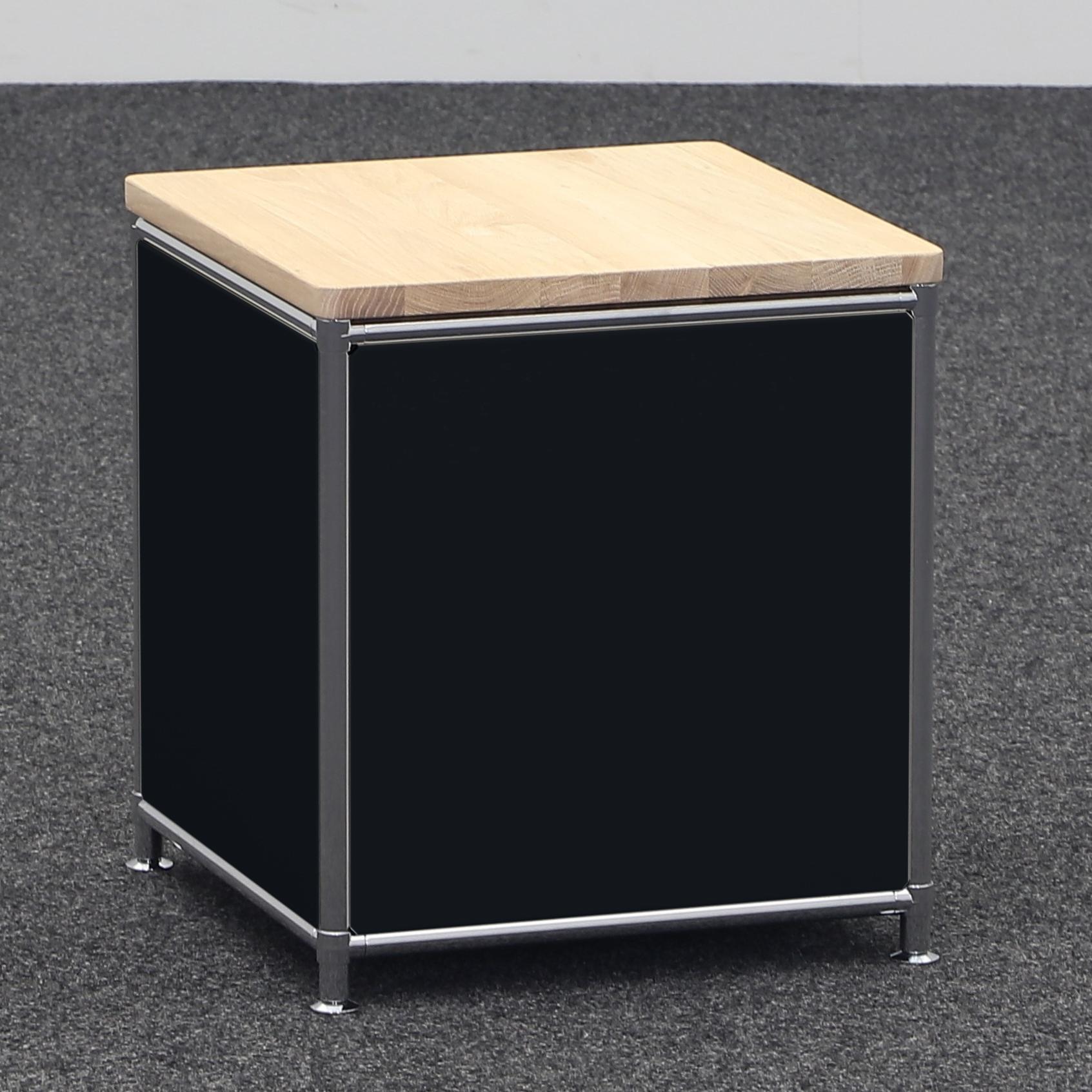 Image of Beistelltisch System4 40x40 cm, Schwarz/Verchromt, Quadratisch, Neu Tisch - Optimal für moderne Büroeinrichtung