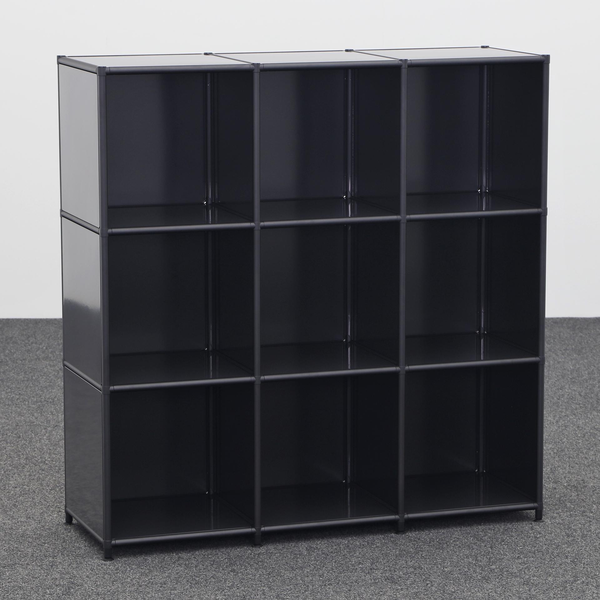 Scaffali System4, Nero, 3 Cartella alta, 115.0 x 118.0 x 40.0 cm, Nuovo - Perfetto per il soggiorno e lo spazio di archiviazione