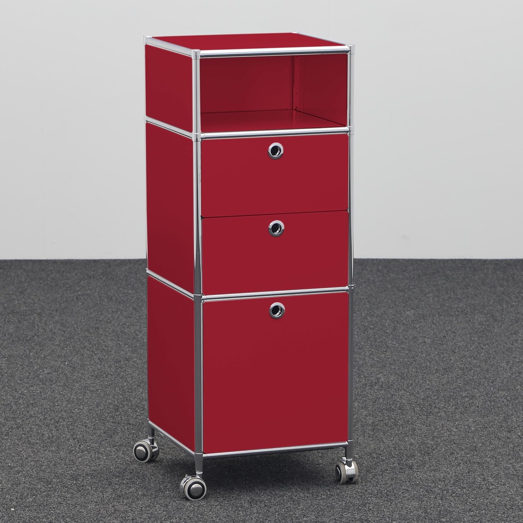Büro Caddys System4 (Rot, Neu)