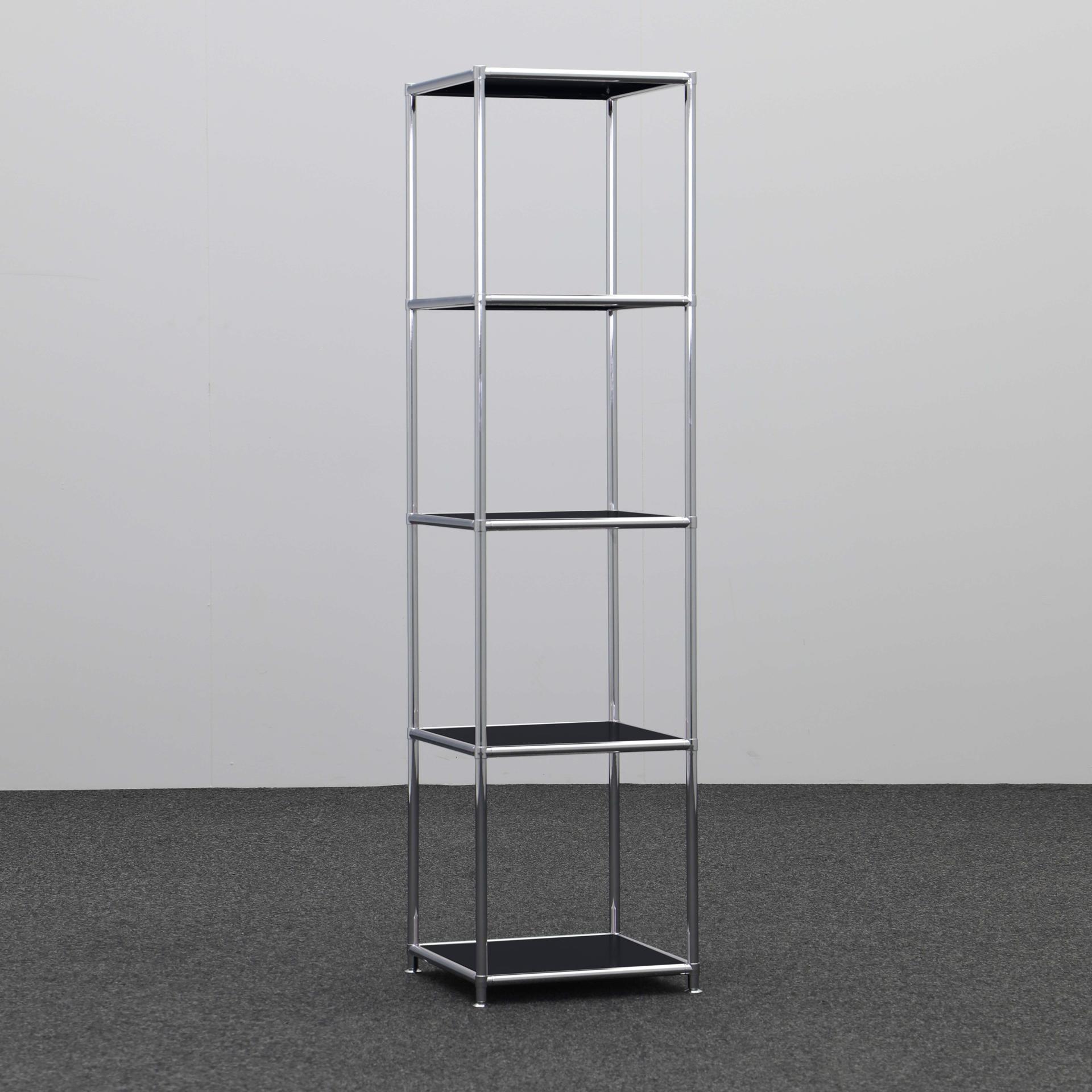 Scaffali System4, Nero, 4 Cartella alta, 40.0 x 156.0 x 40.0 cm, Nuovo - Perfetto per il soggiorno e lo spazio di archiviazione
