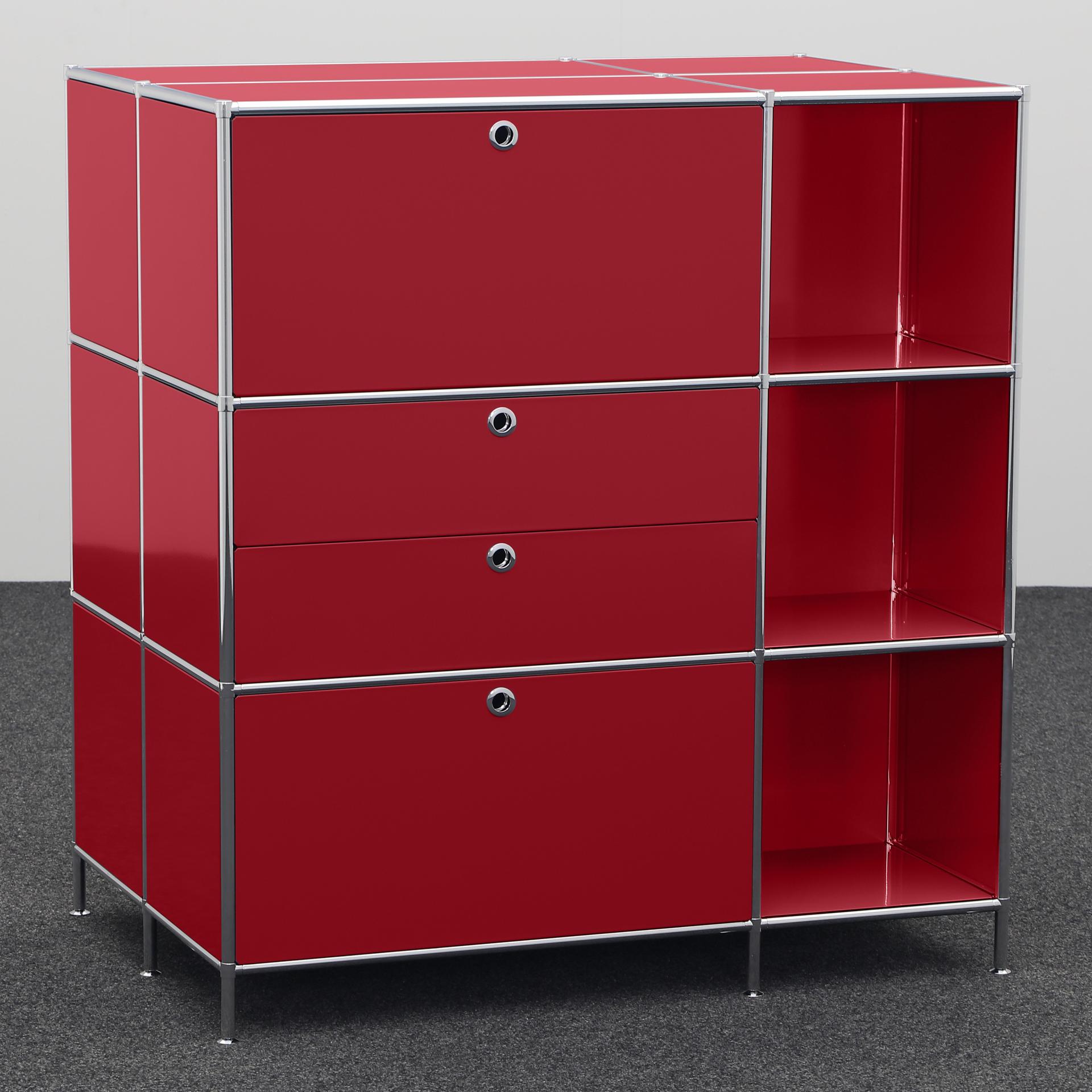 Image of Highboard System4 114.0 x 77.0 cm, Rot, Neu - Ideal für zeitloses Design