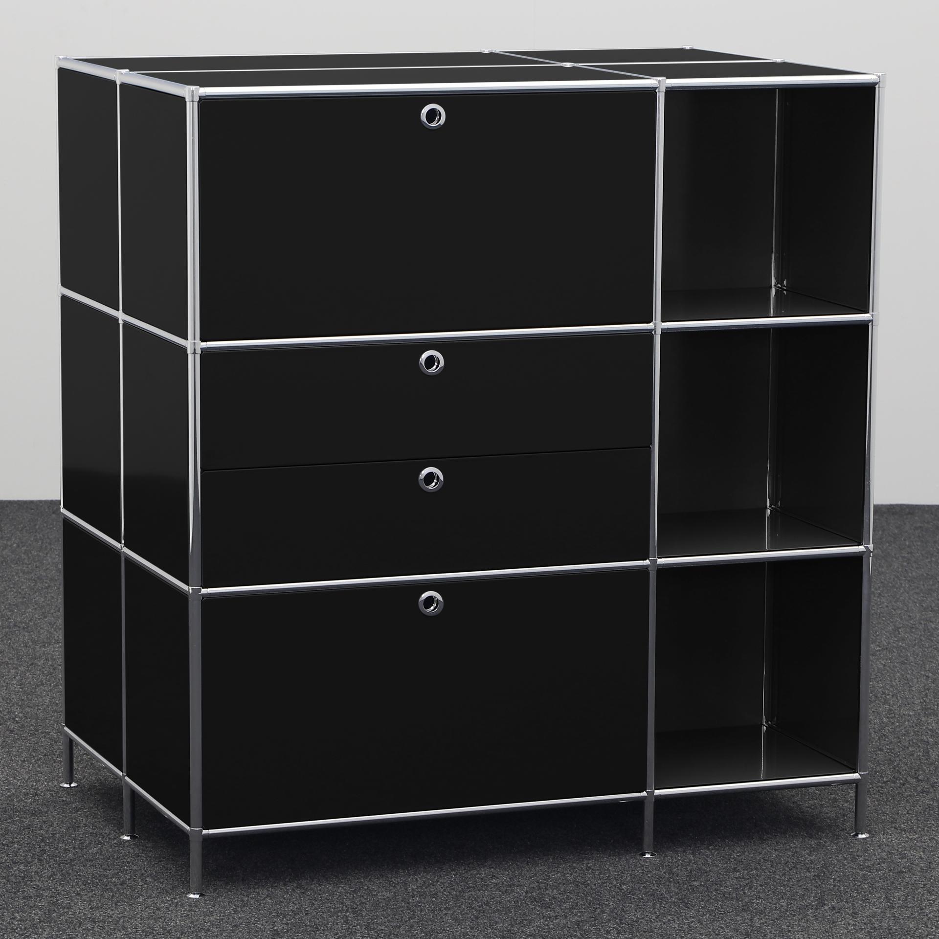 Image of Highboard System4 114.0 x 77.0 cm, Schwarz, Neu - Ideal für zeitloses Design