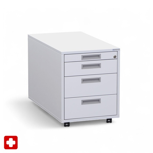 Rollcontainer Tradingzone Proline (Gut, Weissgrau, mit Schlüssel, mit Schubladen)