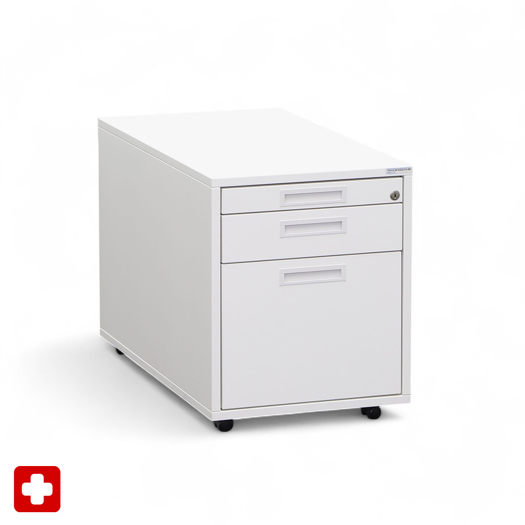 Rollcontainer Tradingzone Proline, Weiss, mit Hängeregister & Stauraum, Gut – perfekt für modernes Büro