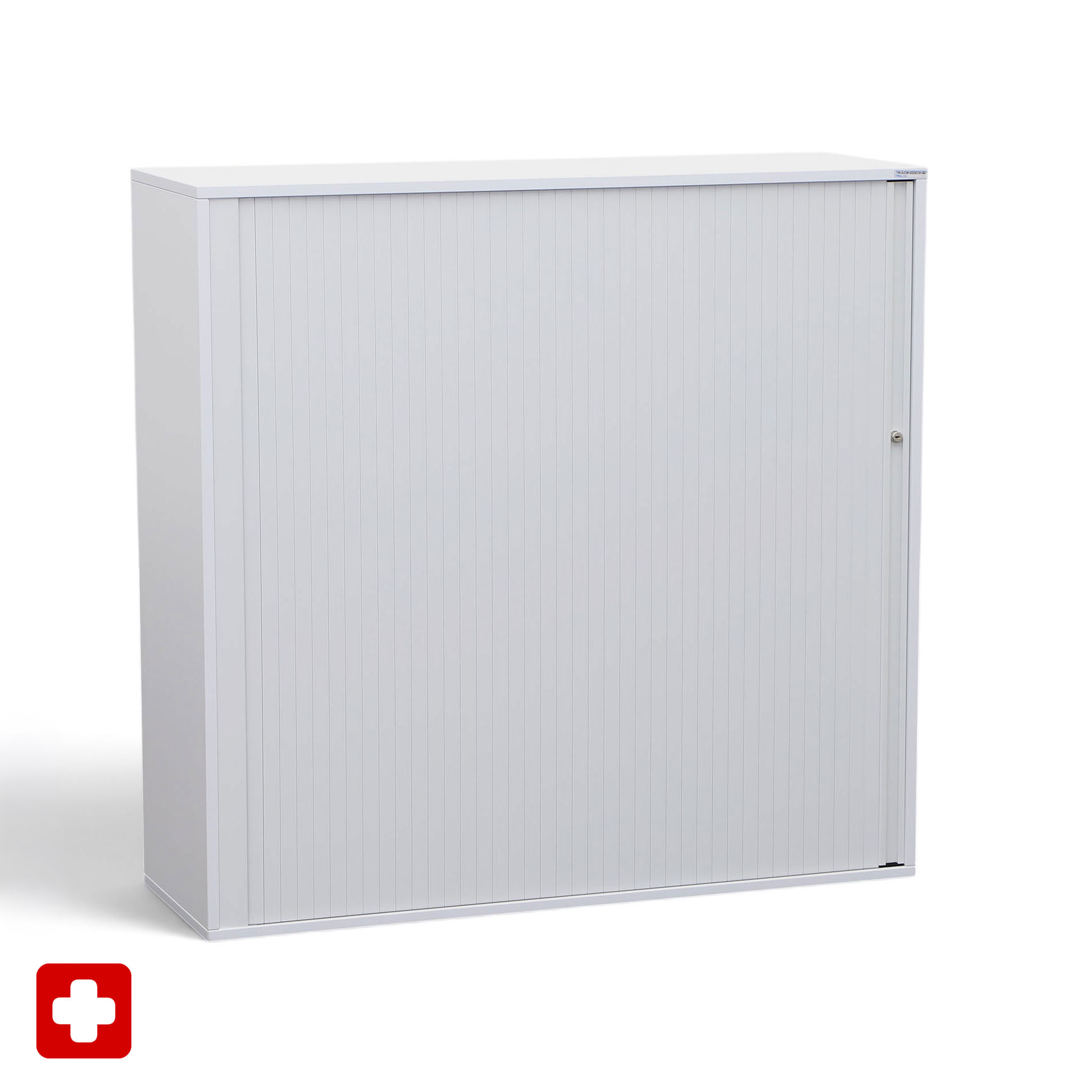 Rollladenschränke Tradingzone Proline 120 x 40 x 118 cm, Weissgrau, mit Schlüssel, Neu - platzsparende Lösung