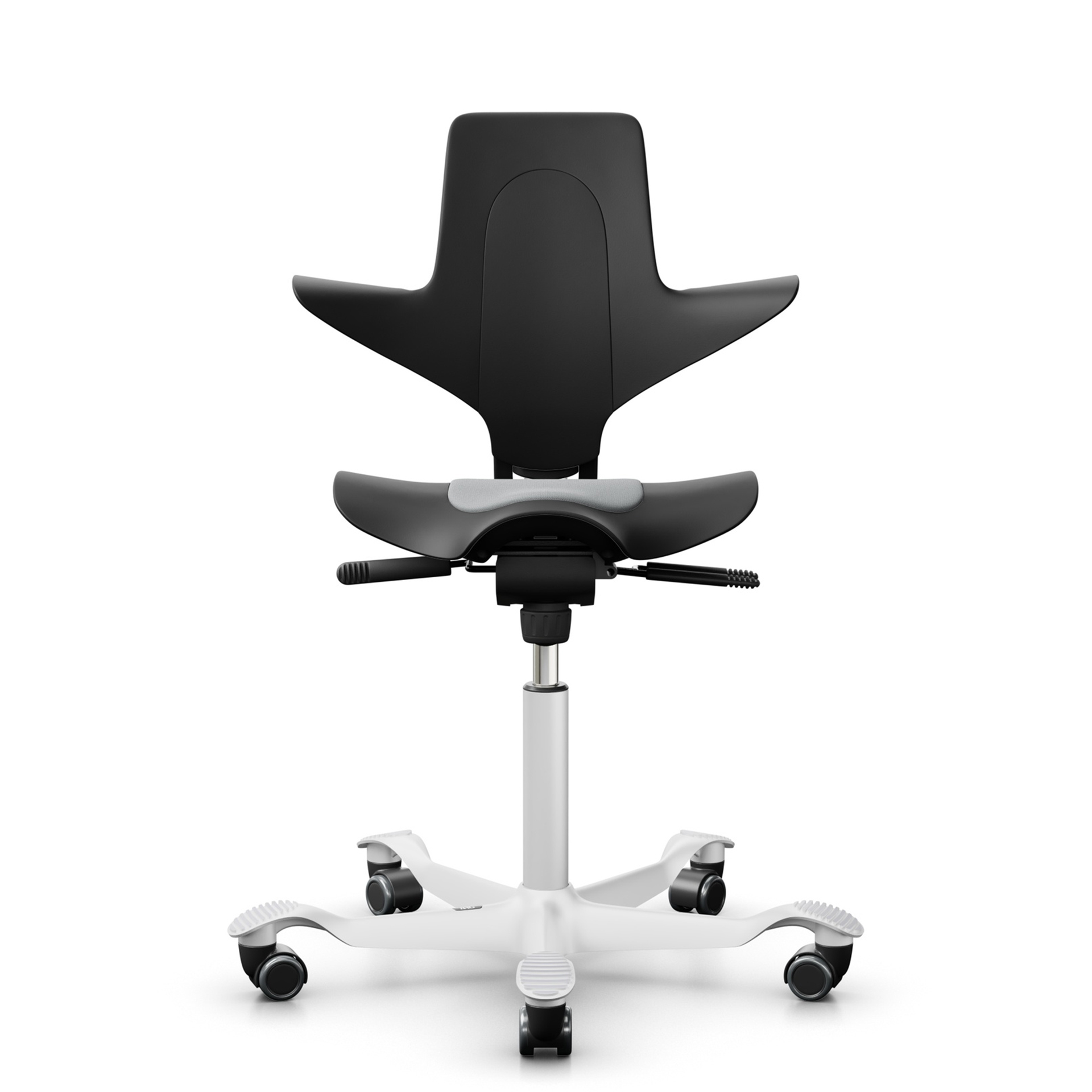 Bürostuhl HAG Capisco Kunststoff Nicht gepolstert Weiss ergonomisch (Schwarz, Neu)