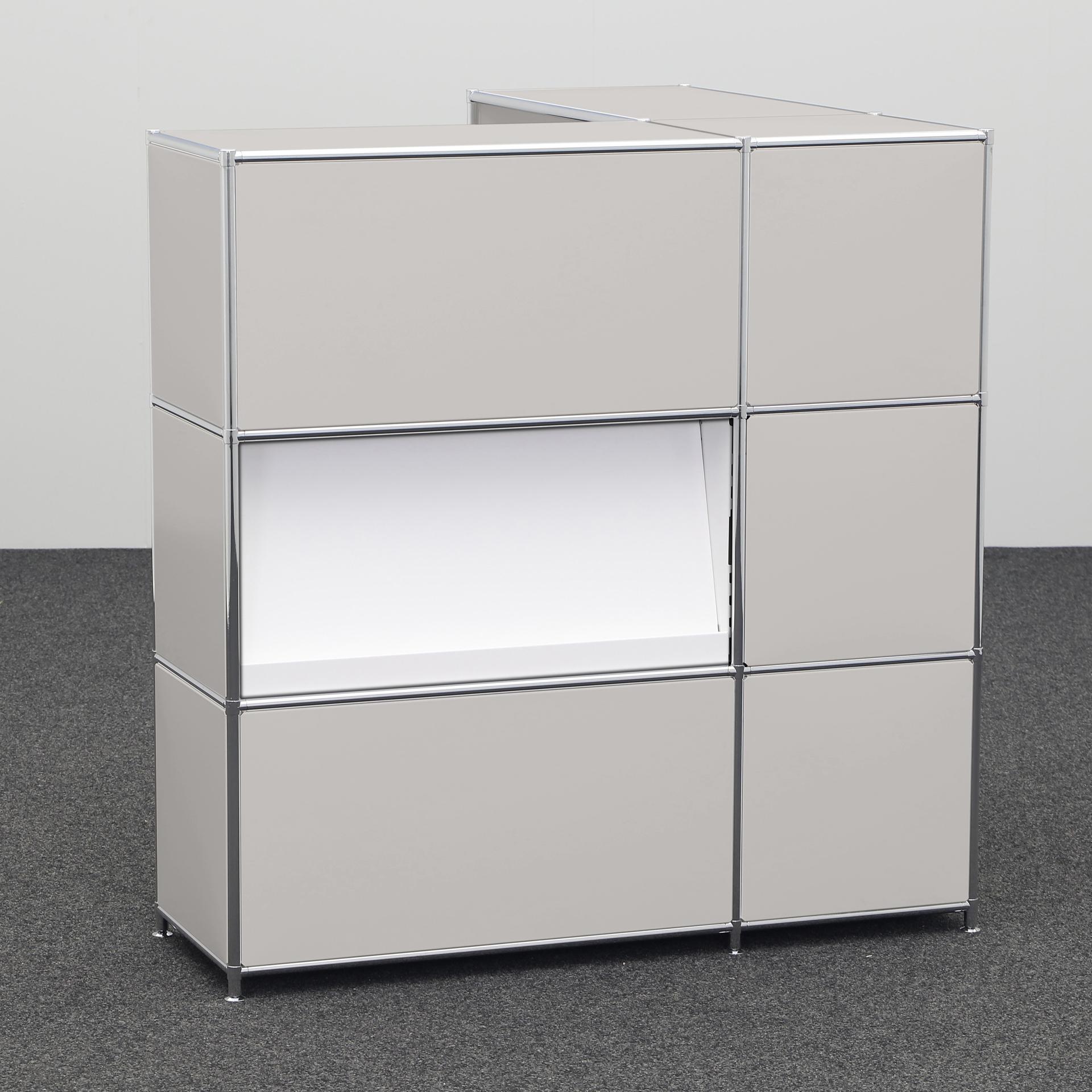 Empfangstheken System4, Hellgrau, Neu - Elegant & Stilvoll