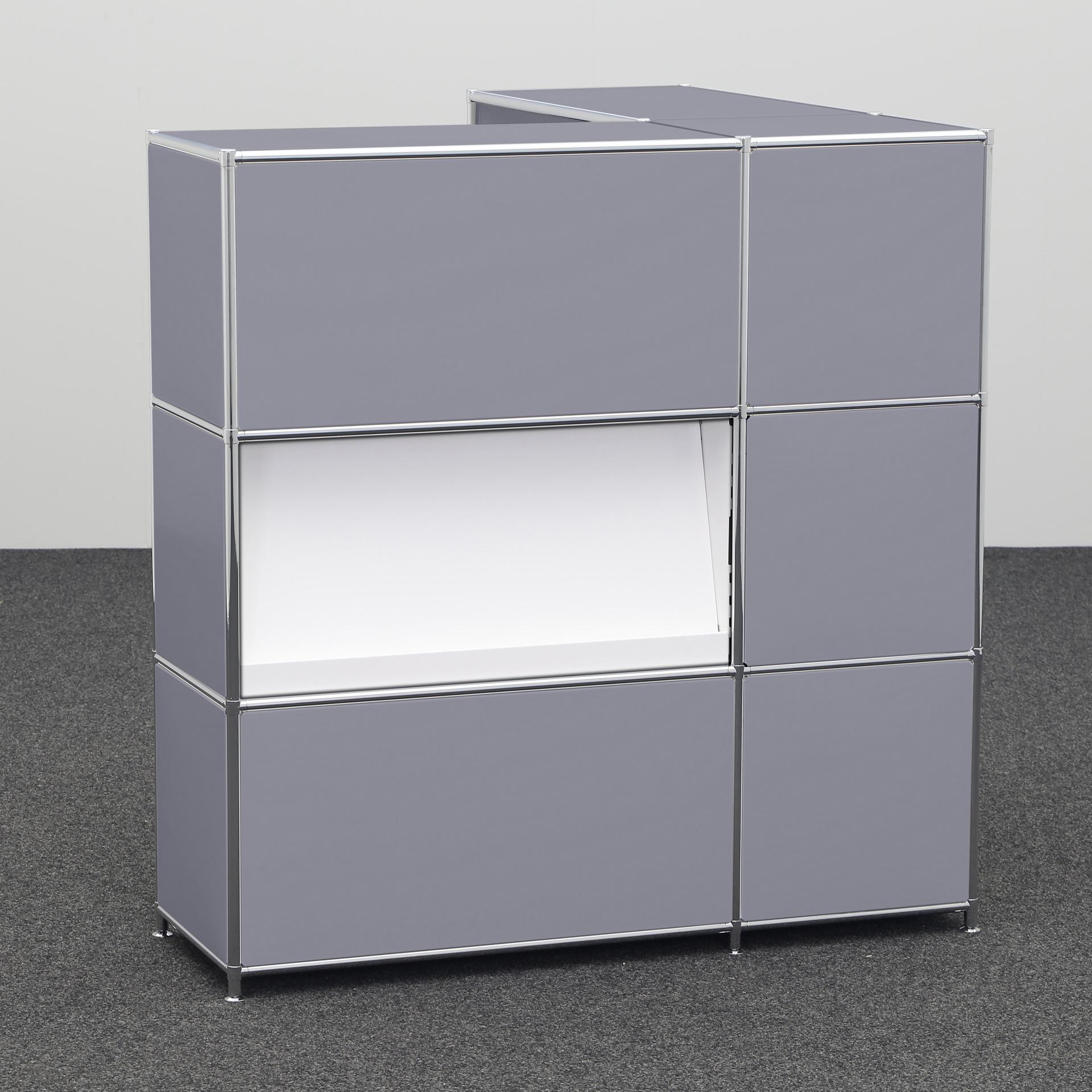 Empfangstheken System4 (Silbergrau, Neu)