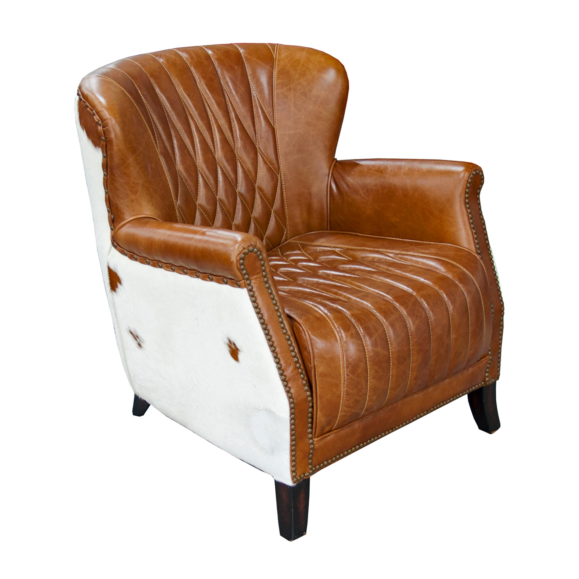 Fauteuil Fauteuil vintage BR Collection Captain, 73.0 x 78.0 cm, Marron, Nouveau, Élégance & confort - Idéal pour les moments de détente