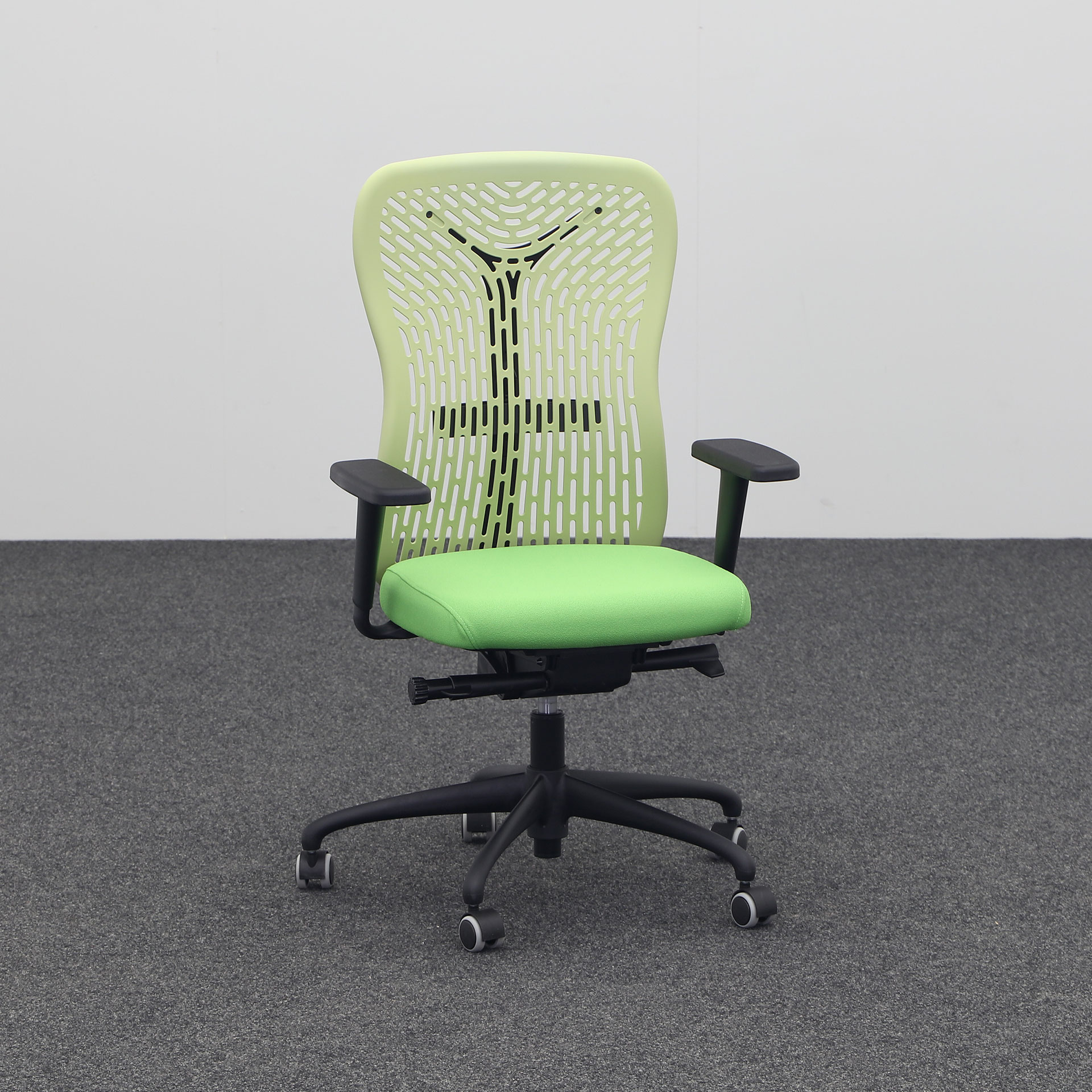 Bürostuhl Moving Nicht gepolstert Grün mit Armlehnen (Grün, Neu)