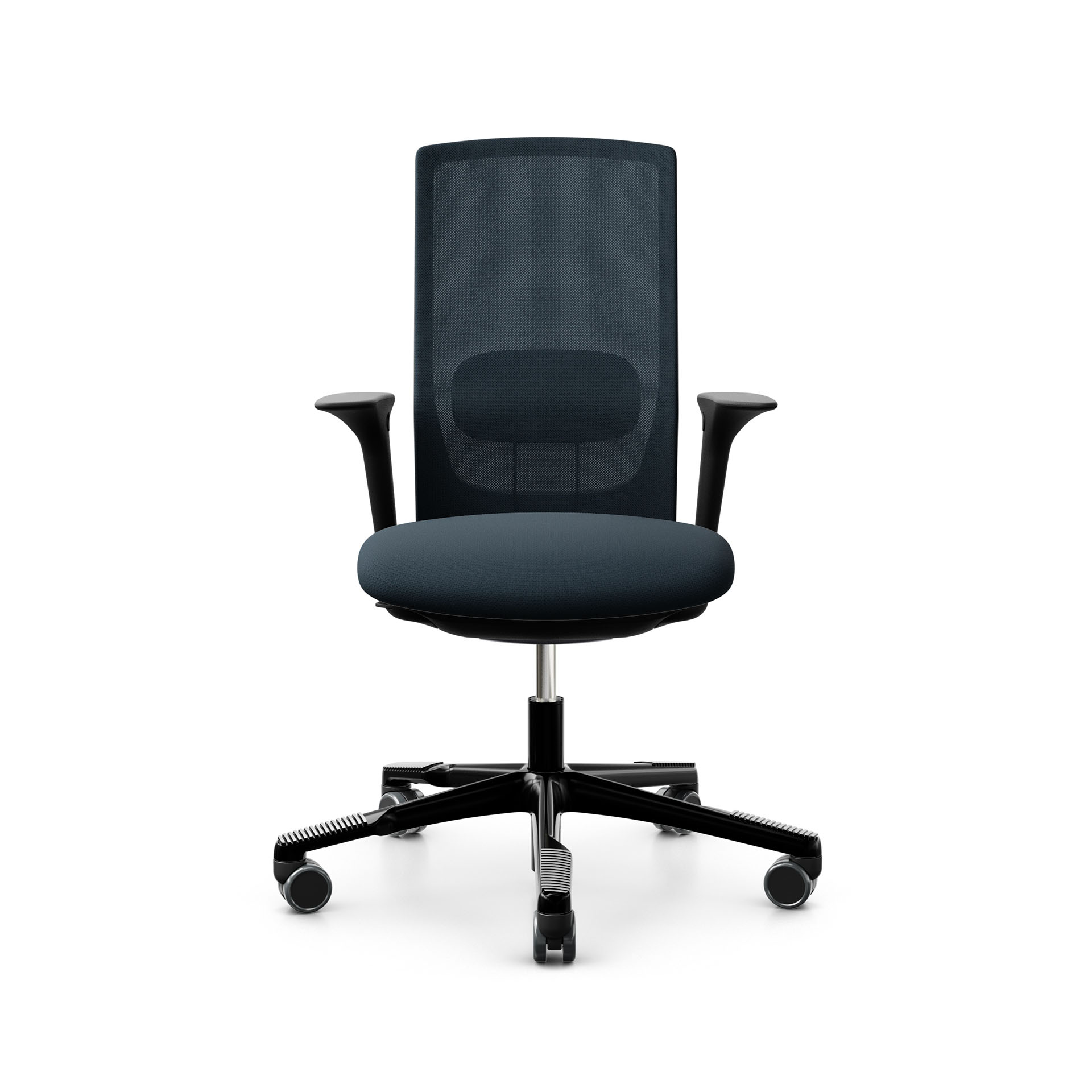 Siège de bureau HAG Futu Mesh 1100-S avec accoudoirs 2D, Bleu foncé, Nouveau, Chaise ergonomique - idéale pour un travail flexible