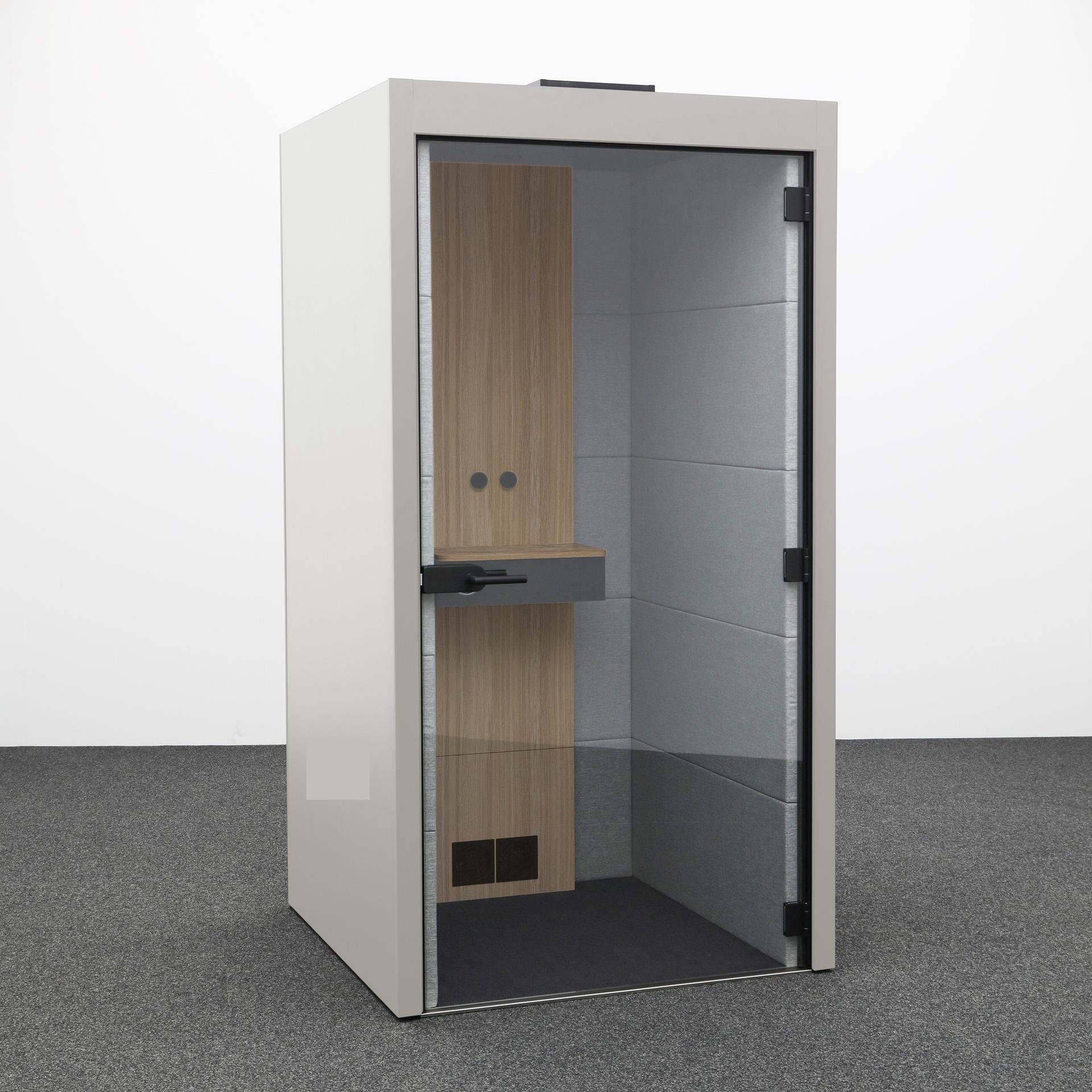 Telefonzellen Narbutas Silent Room S - Türklinke links (Lichtgrau, Gut)