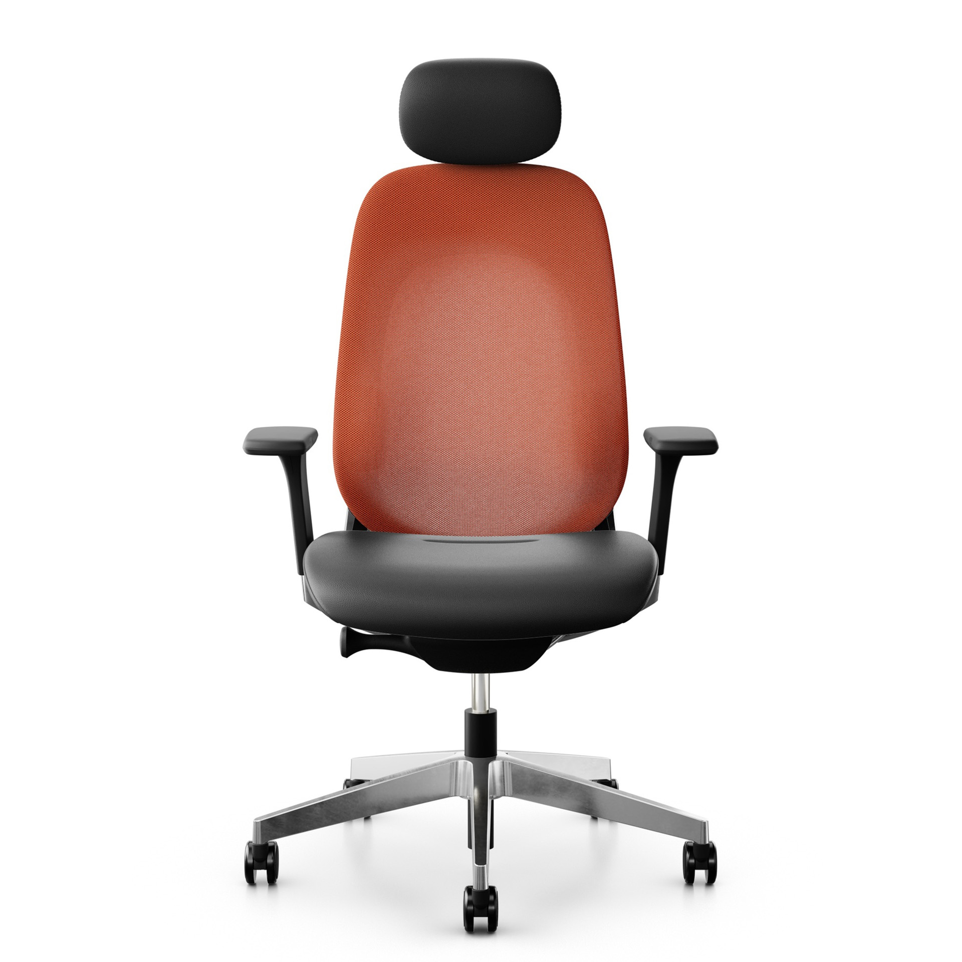 Chaises de bureau Giroflex 40-4049 avec accoudoirs 3D, Orange, Nouveau, Chaise ergonomique - idéale pour un travail flexible
