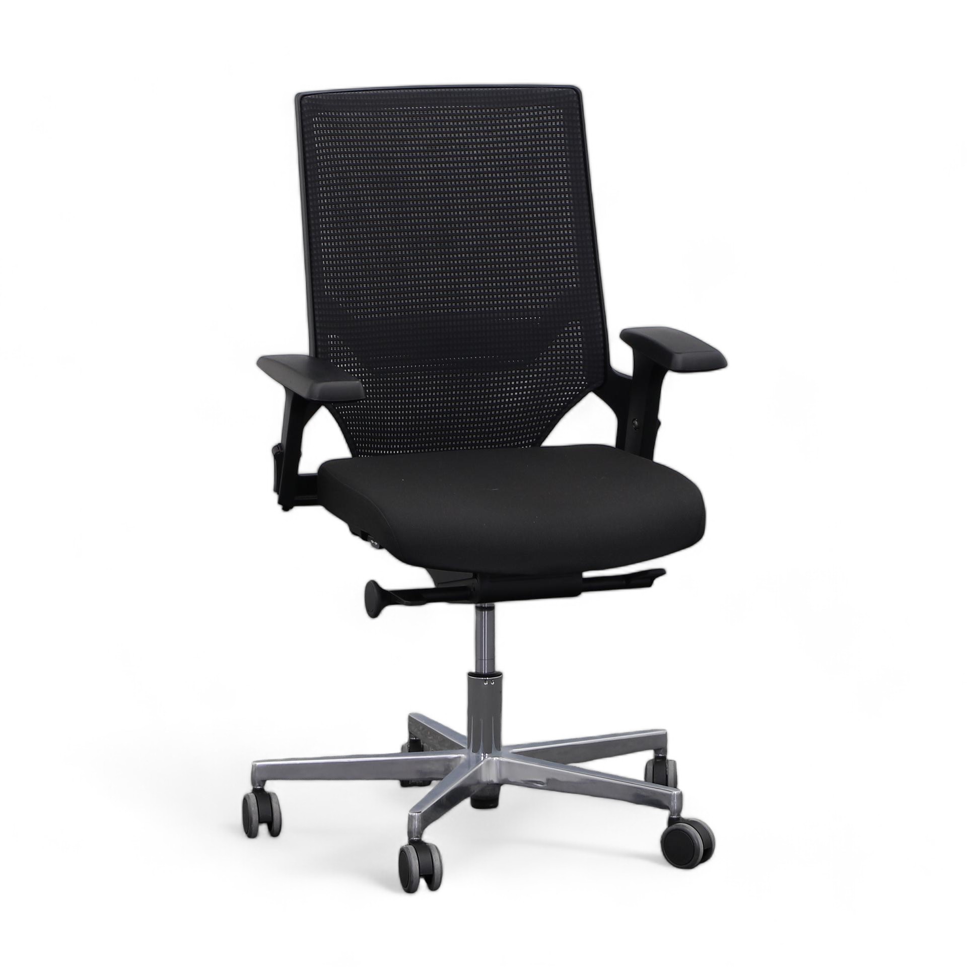 Bürostuhl Chairzone Self One Pro mit 1D Armlehnen, Schwarz/Schwarz, Neu, Ergonomischer Stuhl - ideal für flexibles Arbeiten