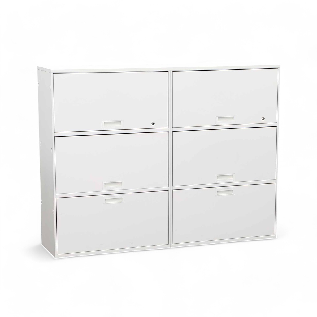 Highboard Lista LO Qub, weiss, Metall (Normal gebraucht, ohne Schlüssel)