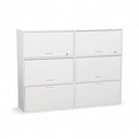 Highboard Lista LO Qub, weiss, Metall (Normal gebraucht, ohne Schlüssel)