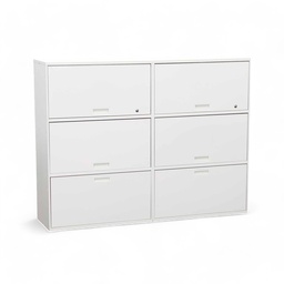 Highboard Lista LO Qub, weiss, Metall (Normal gebraucht, ohne Schlüssel)