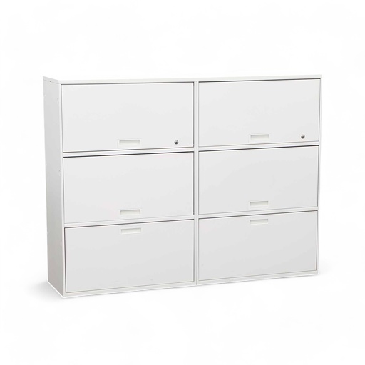 Highboard Lista LO Qub, weiss, Metall (Normal gebraucht, ohne Schlüssel)
