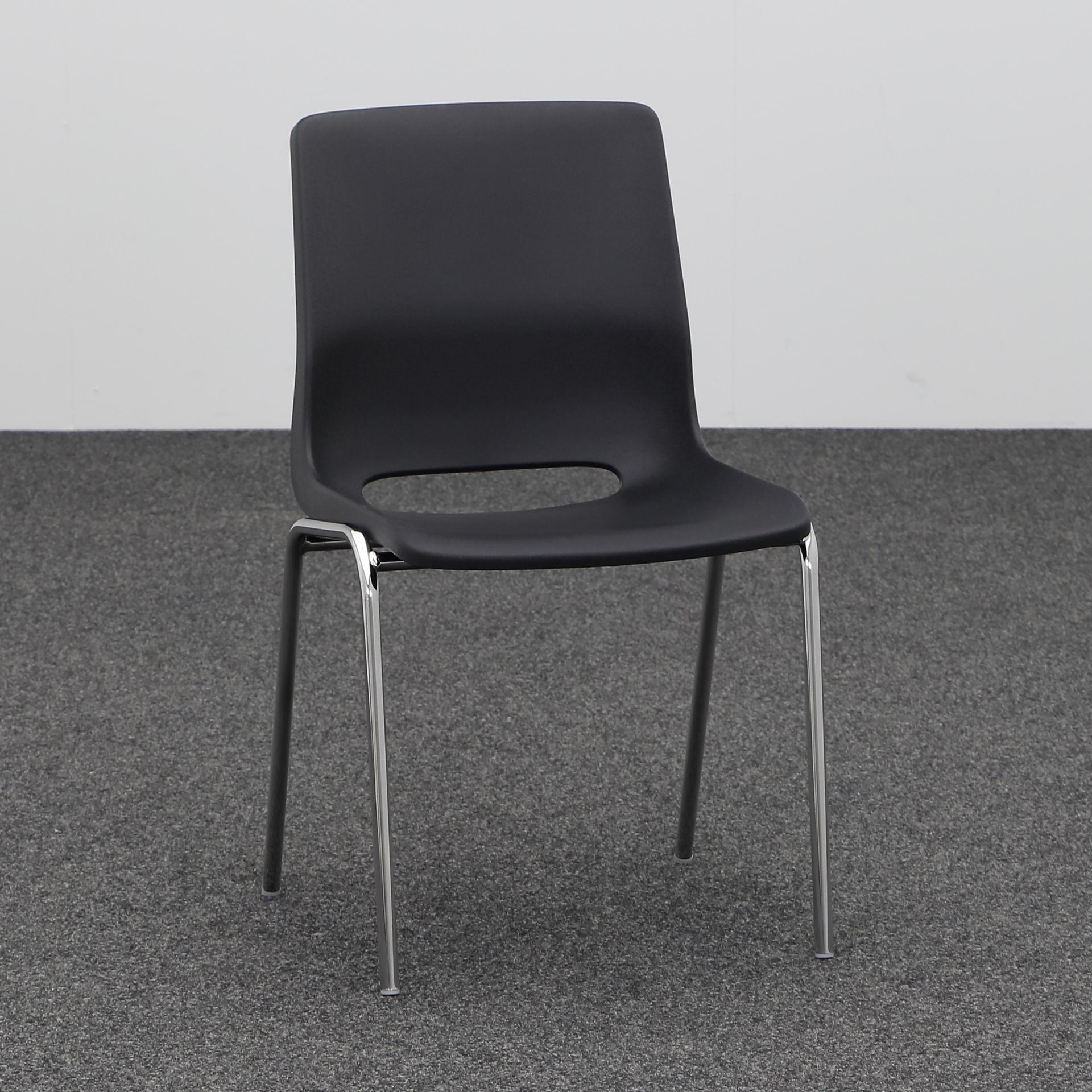 Bistro Stapelstühle RBM ANA 4340 Chrom (Schwarz, Neu)
