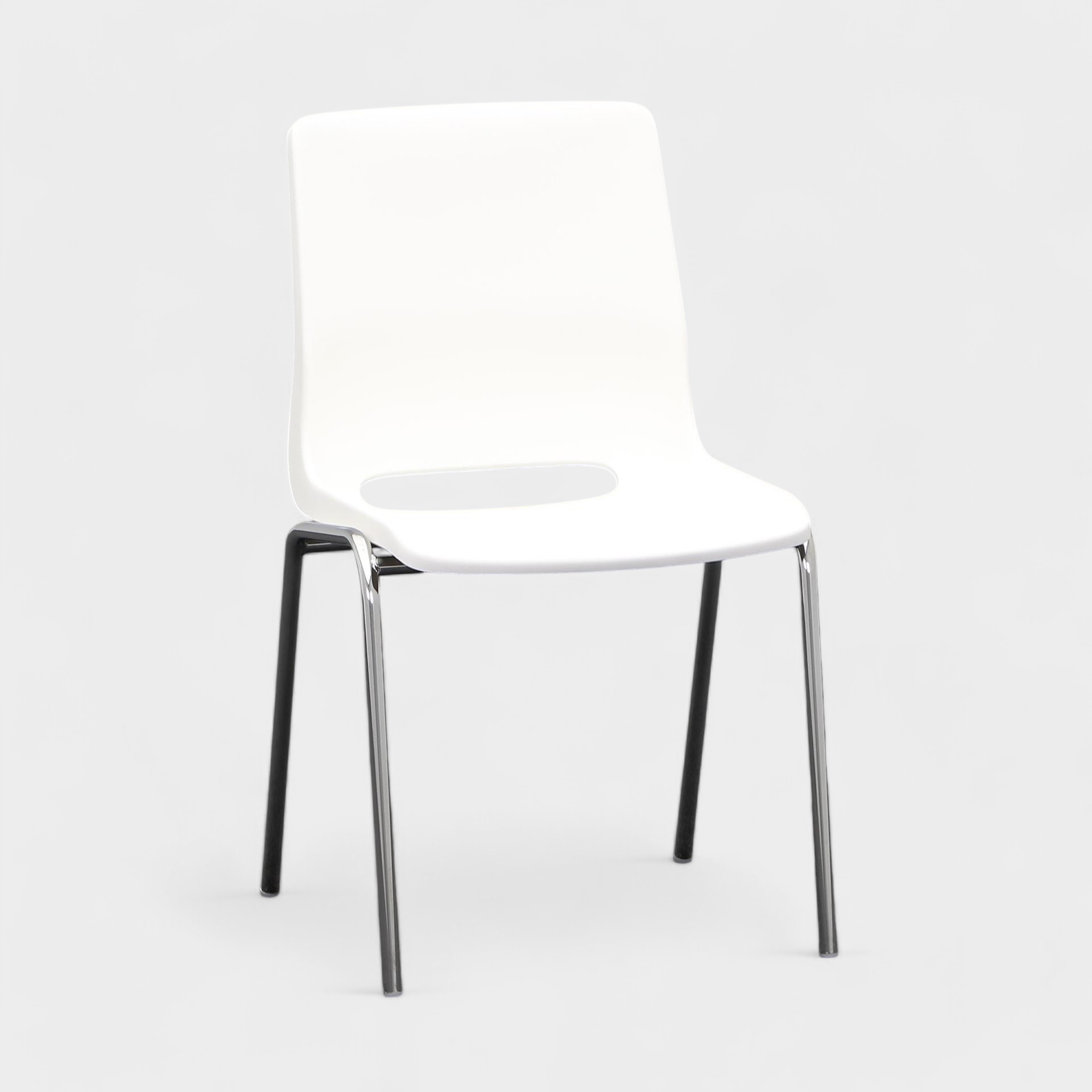 Bistro stacking chairs RBM ANA 4340 chrome (White, Very good)