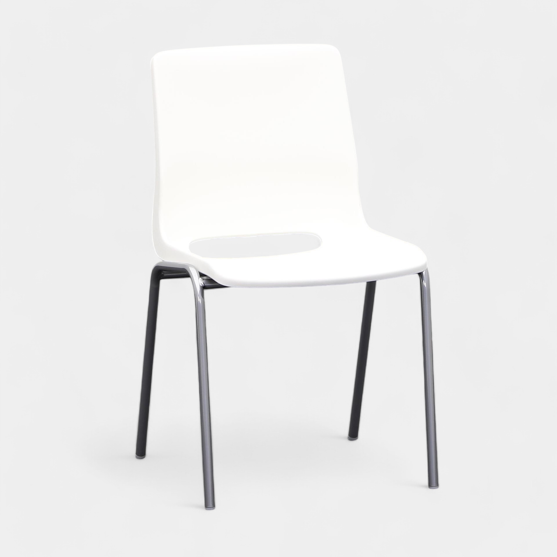 Bestandteil: Bistro Stapelstühle RBM ANA 4340 Silbergrau (Weiss, Gut)