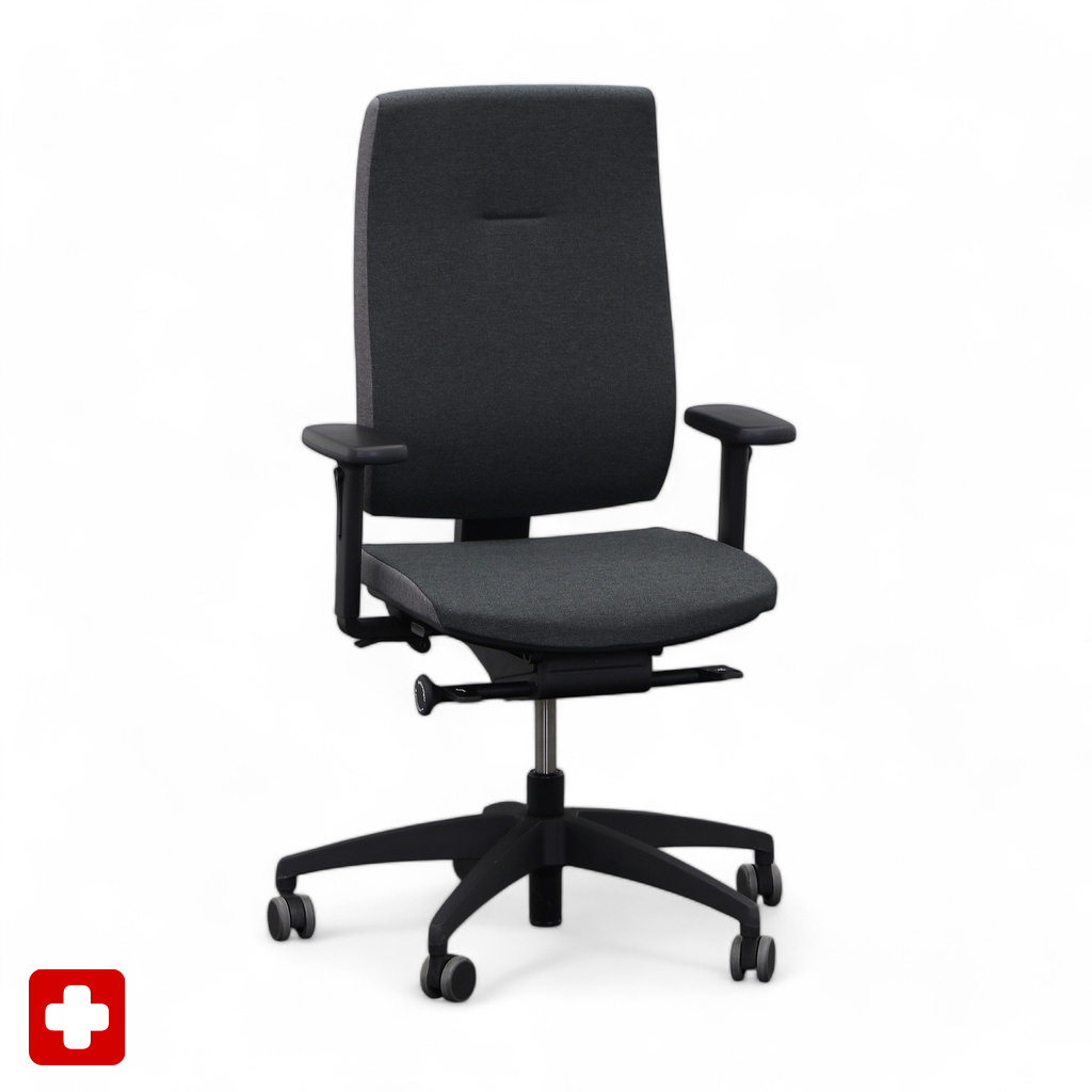 Bürostuhl SitagPoint Tec 2 swissmade mit 2D Armlehnen, Anthrazit, Neu, Ergonomischer Stuhl - ideal für flexibles Arbeiten