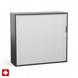 Rollladenschränke Elan Euroffice mit runder Kante und Holz Rollladen (Normal gebraucht, mit Schlüssel)