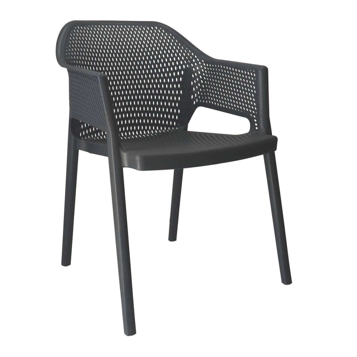 Outdoorstühle Gaber Minush Anthrazit mit Fixarmlehnen, Neu - Perfekt für komfortables Sitzen