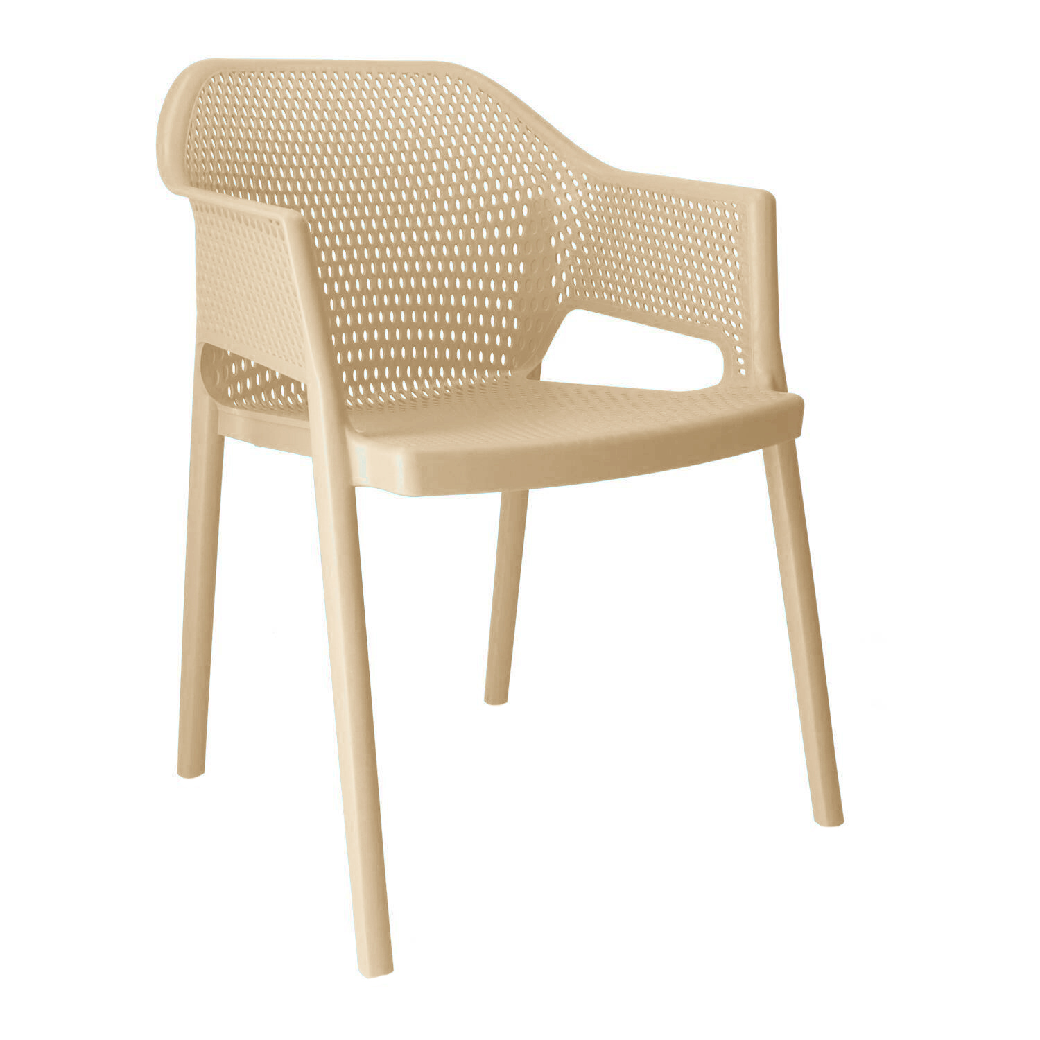 Outdoorstühle Gaber Minush Beige avec accoudoirs fixes, Nouveau - Parfait pour une assise confortable