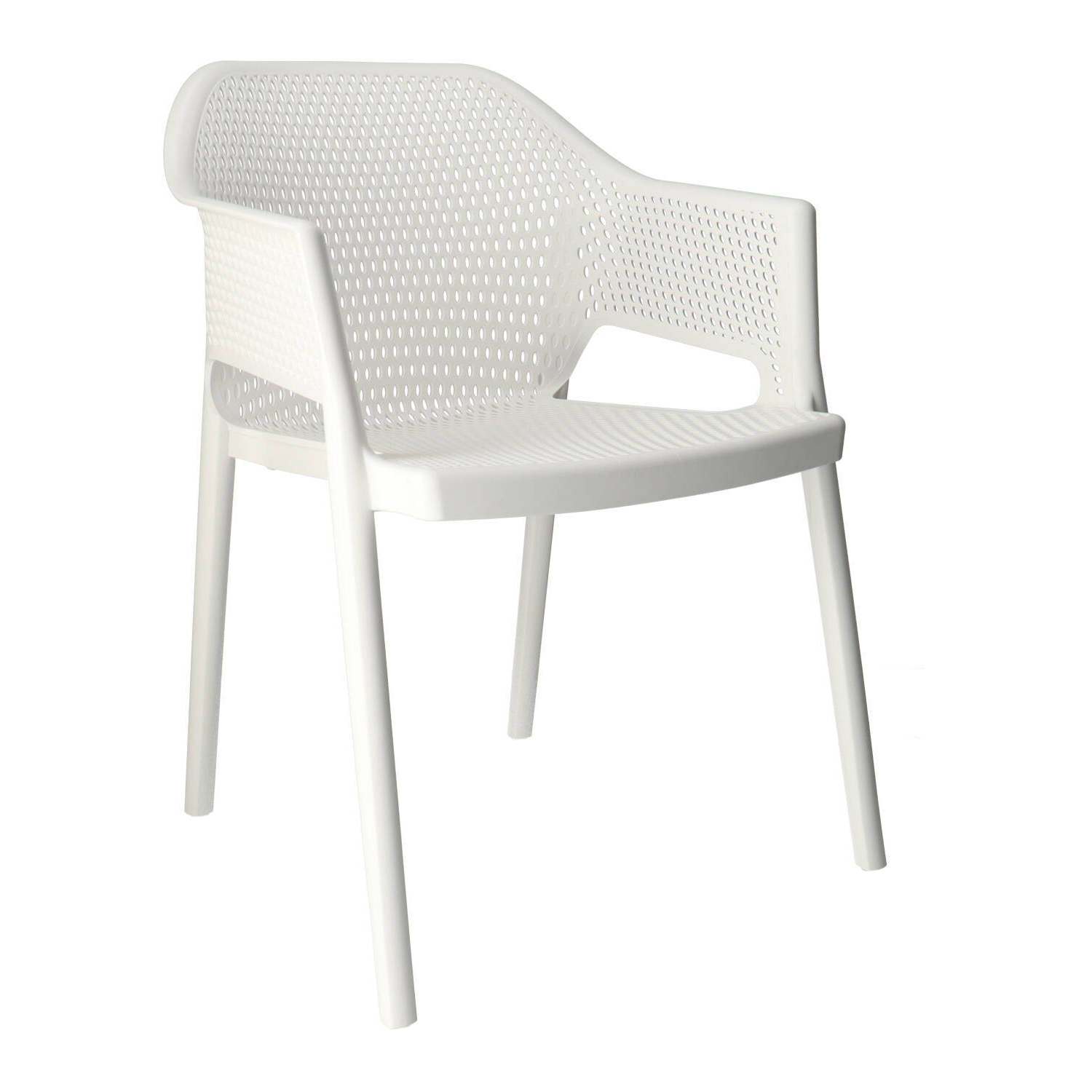 Outdoorstühle Gaber Minush Blanc avec accoudoirs fixes, Nouveau - Parfait pour une assise confortable