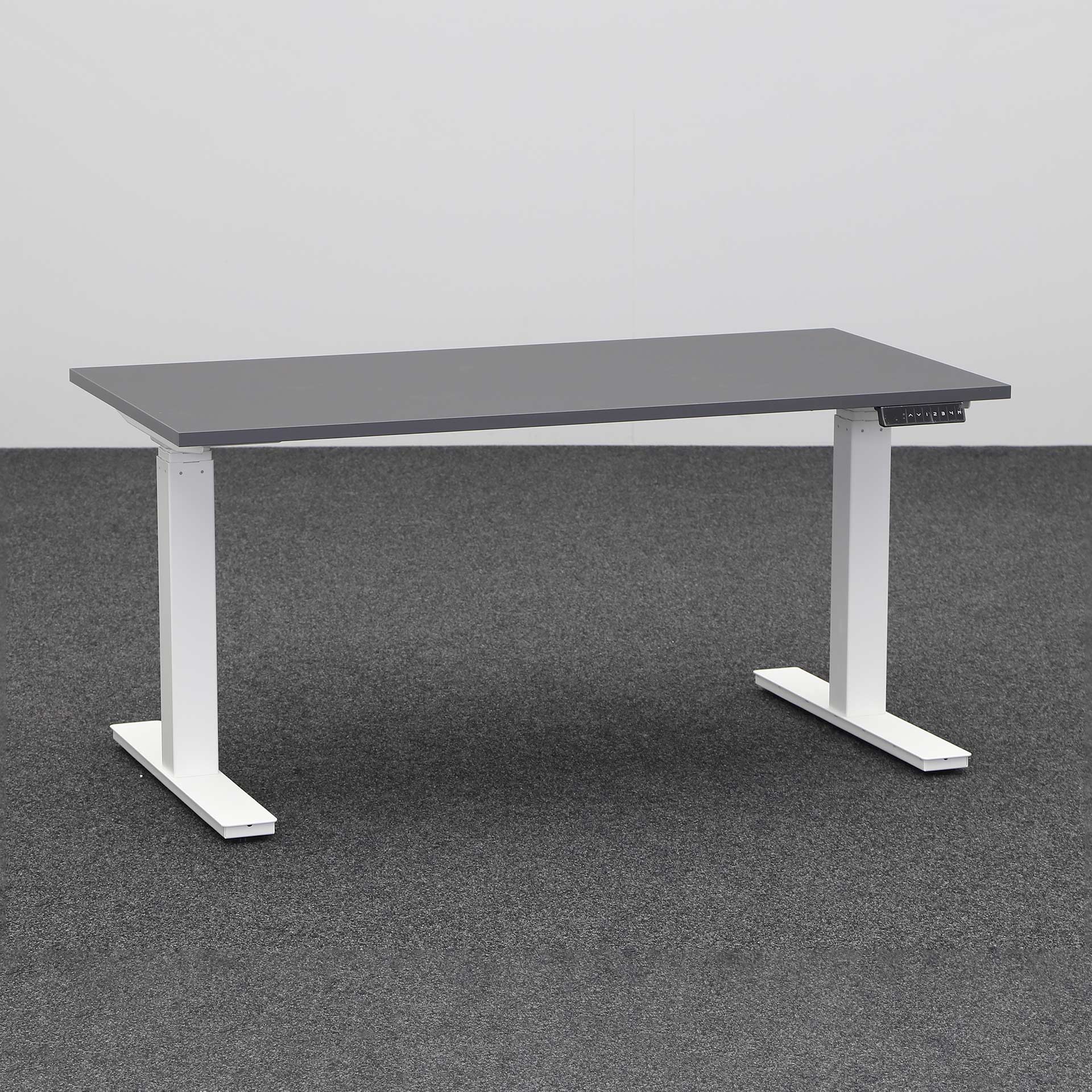 Ergonomischer Stehpulte IBEBI Piano 140x70 cm, Anthrazit/Weiss, Gut, Tisch - ideal fürs Homeoffice oder Büro
