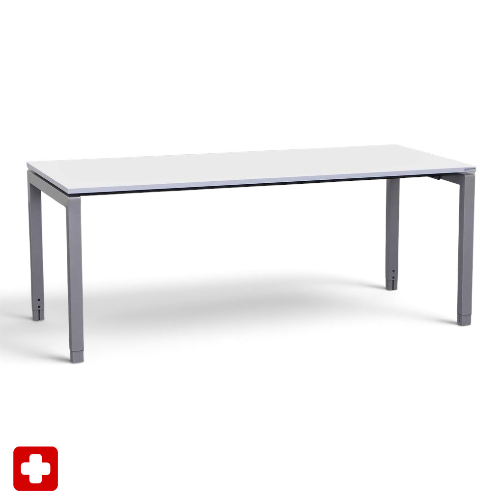 Ergonomique Table de bureau Tradingzone Proline 180x80 cm, Gris blanc/Gris argenté, Nouveau, Pupitre - idéal pour le bureau ou la maison
