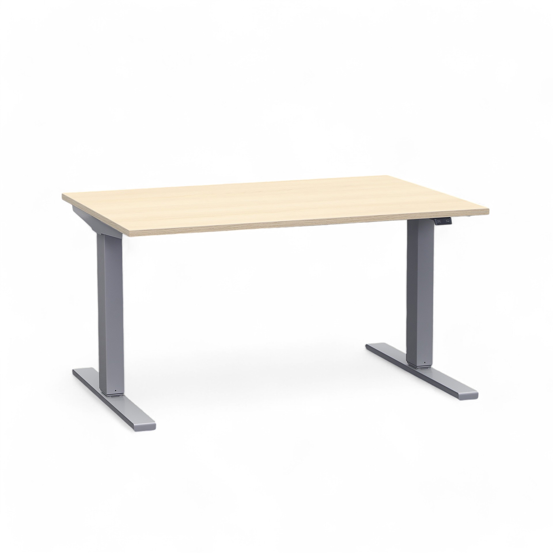 Höhenverstellbarer Schreibtisch Tradingzone 2.0 (Eiche, Neu, 120x80, Silbergrau, Silbergrau)