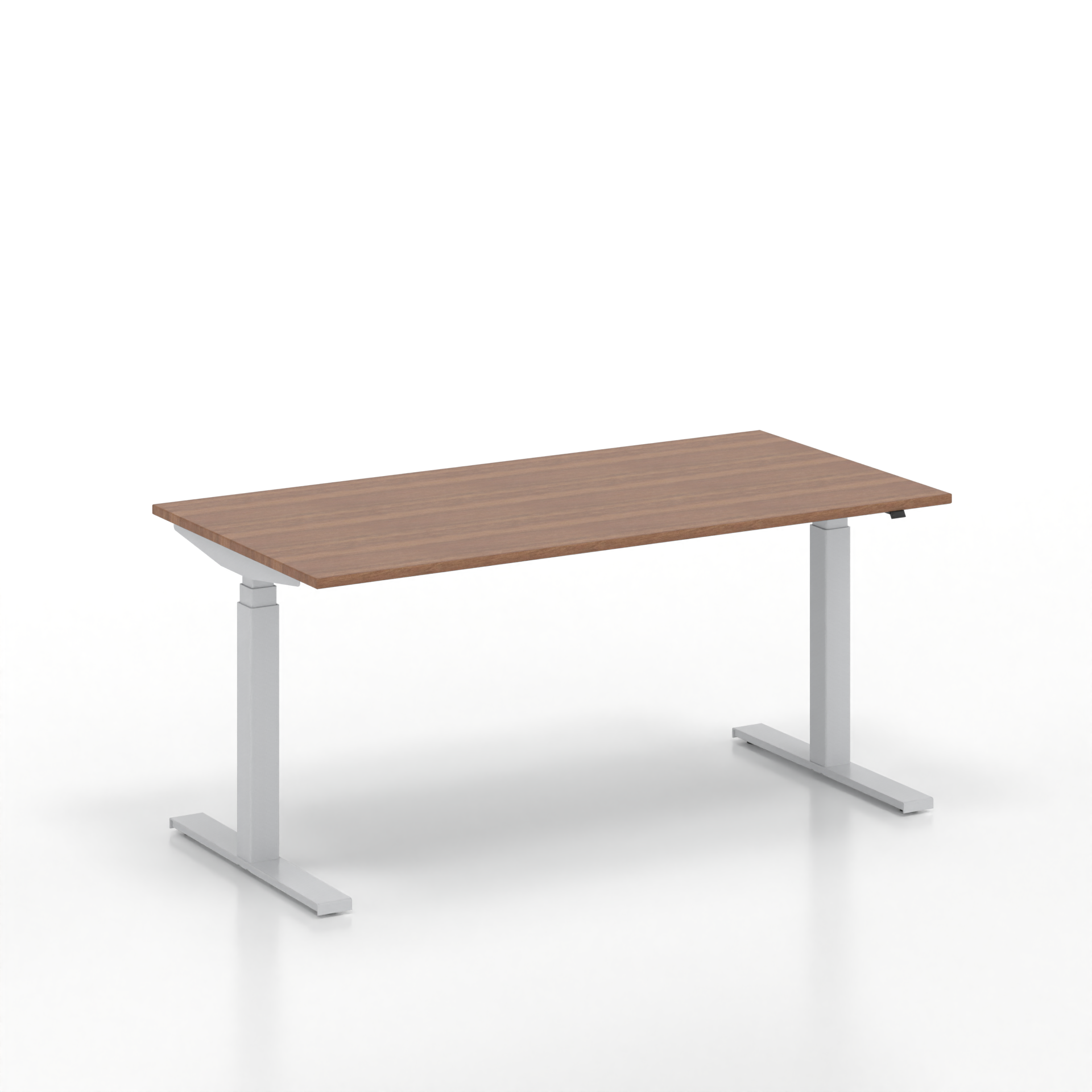 Scrivania elettrica regolabile in altezza Tradingzone GO Swiss (Noce, Nuovo, 160x80, Grigio argento, Grigio argento)