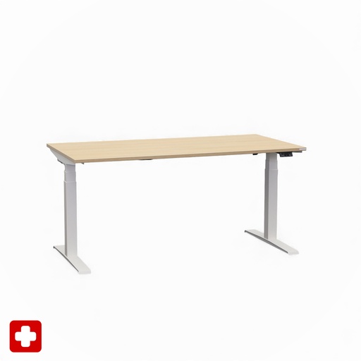 Schreibtisch el. höhenverstellbar Tradingzone GO Swiss (Neu, 160x80, Eiche, Weiss)