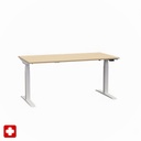 Schreibtisch el. höhenverstellbar Tradingzone GO Swiss (Gut, 160x80, Eiche, Weiss)
