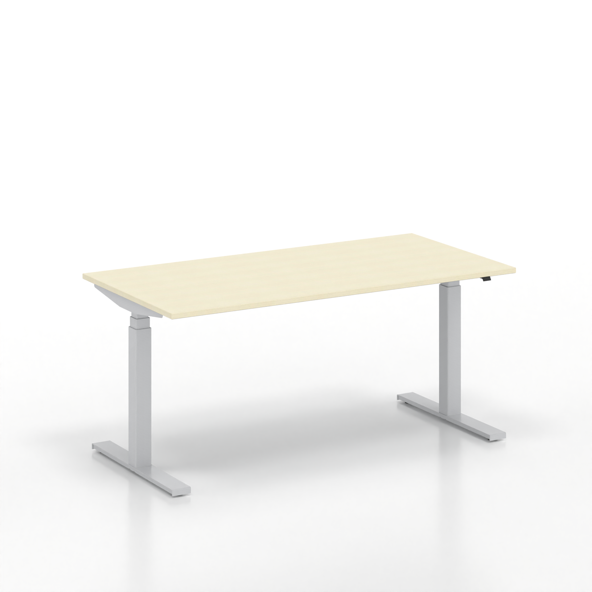 Scrivania elettrica regolabile in altezza Tradingzone GO Swiss (Acero, Nuovo, 160x80, Grigio argento, Grigio argento)