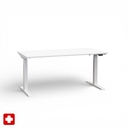 Schreibtisch el. höhenverstellbar Tradingzone GO Swiss (Neu, 160x80, Weiss, Weiss)