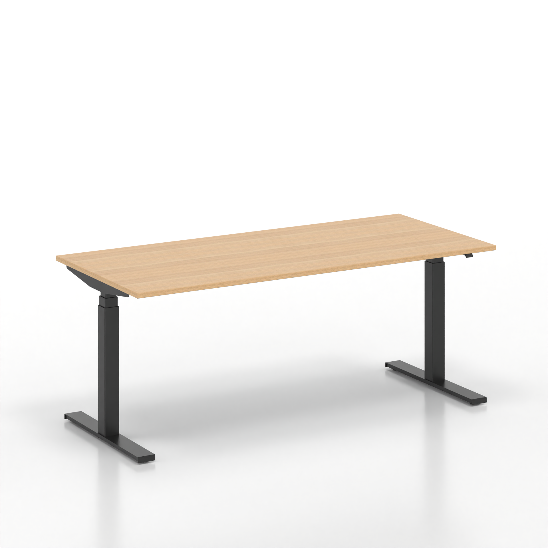 Schreibtisch el. höhenverstellbar Tradingzone GO Swiss (Eiche, Neu, 180x80, Schwarz, Schwarz)