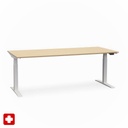 Schreibtisch el. höhenverstellbar Tradingzone GO Swiss (Sehr gut, 200x90, Eiche, Weiss)