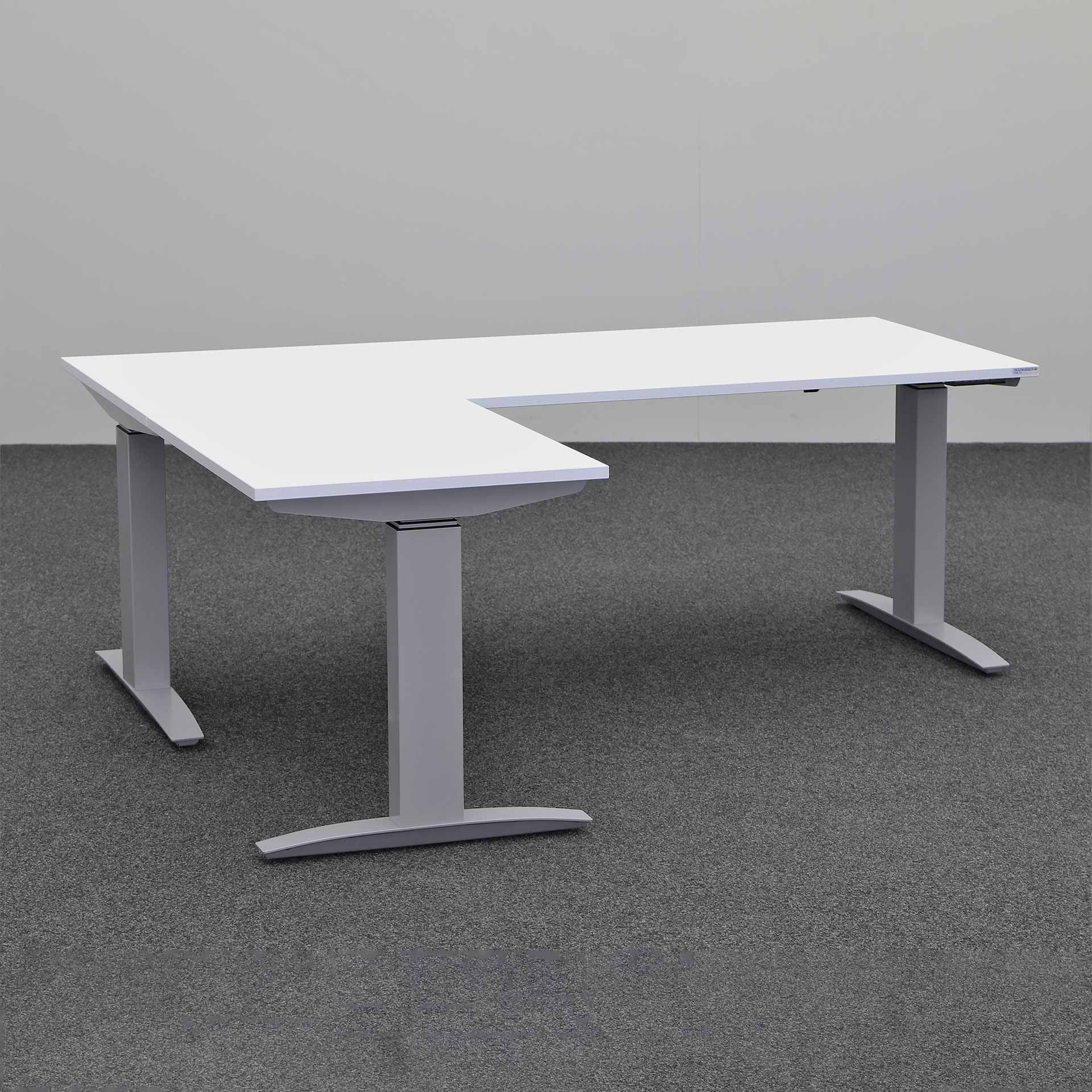 Sitz-/Stehtisch Tradingzone Proline kurze Seite links (Weissgrau, Neu, 180x160)