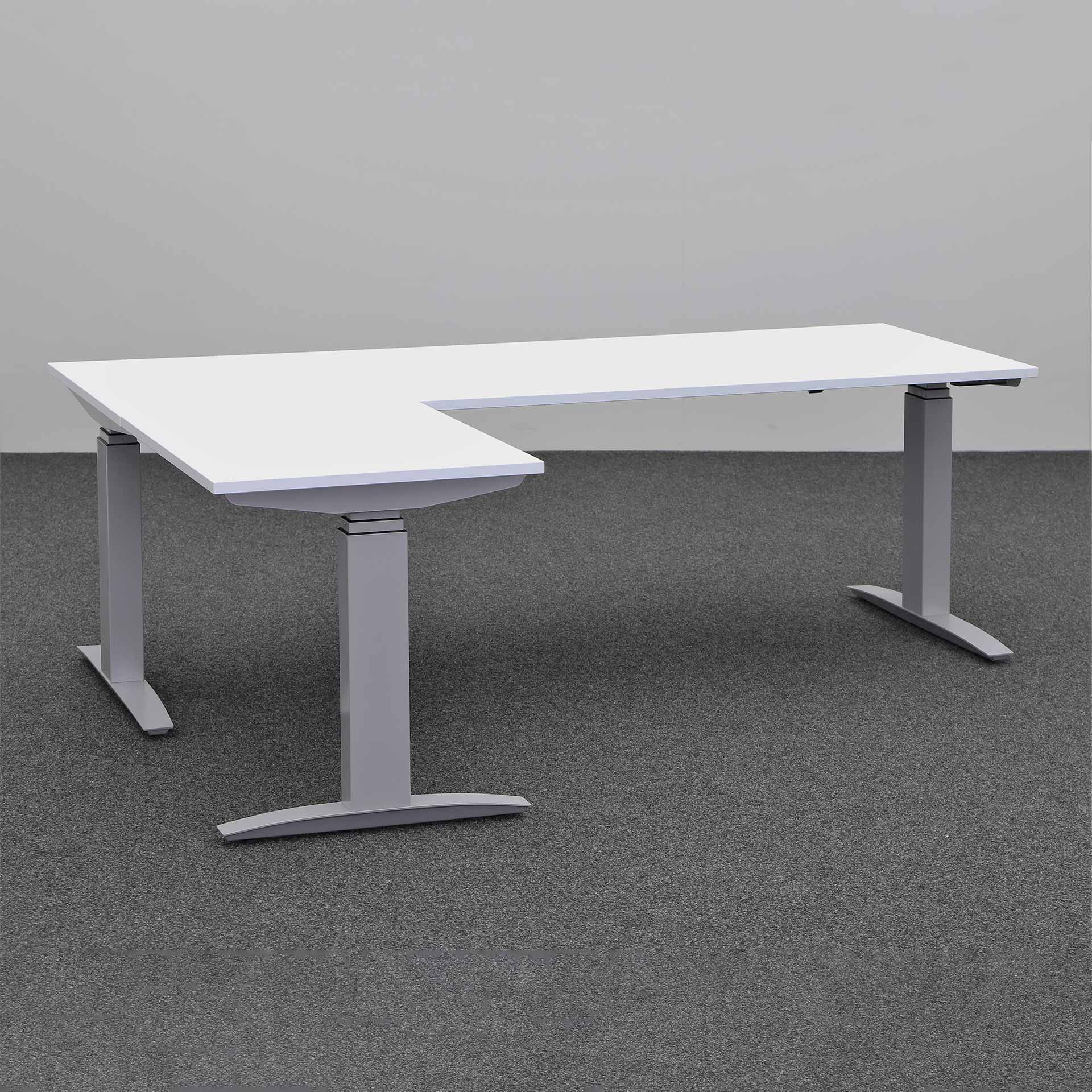 Sitz-/Stehtisch Tradingzone Proline kurze Seite links (Weissgrau, Neu, 200x160)