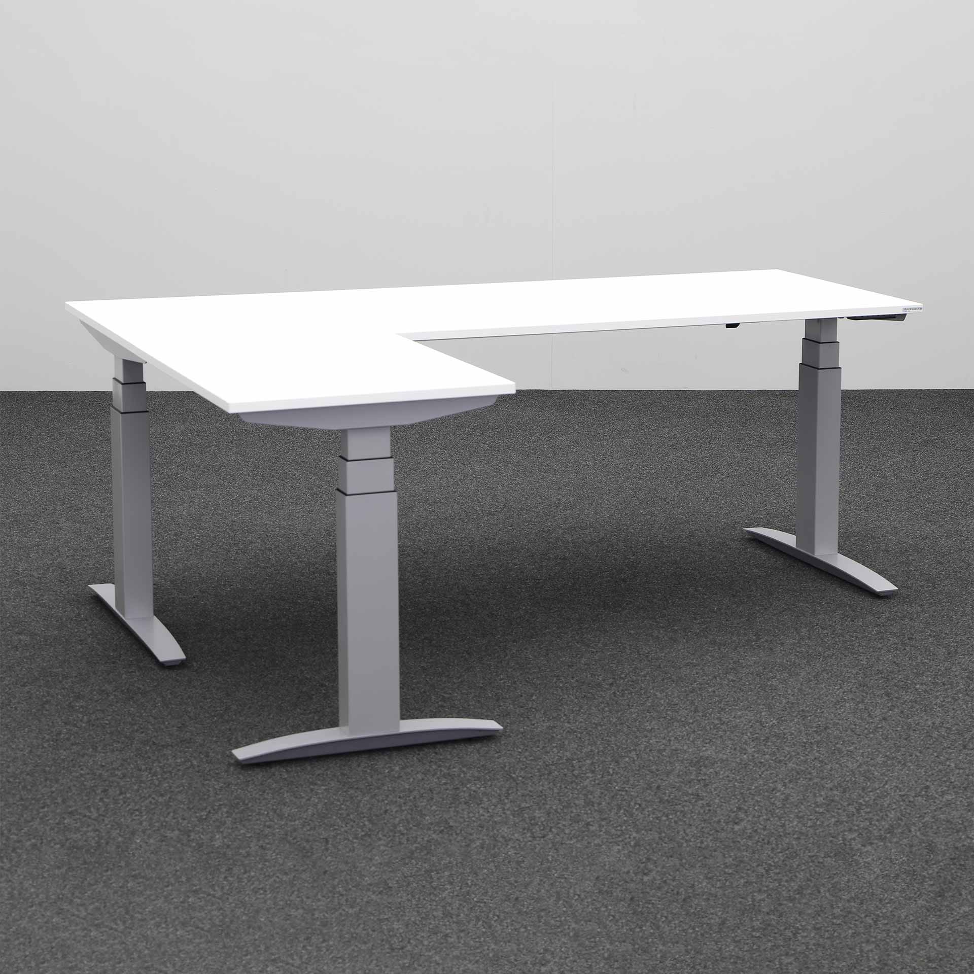 Sitz-/Stehtisch Tradingzone Proline kurze Seite links (Weiss, Neu, 200x160)